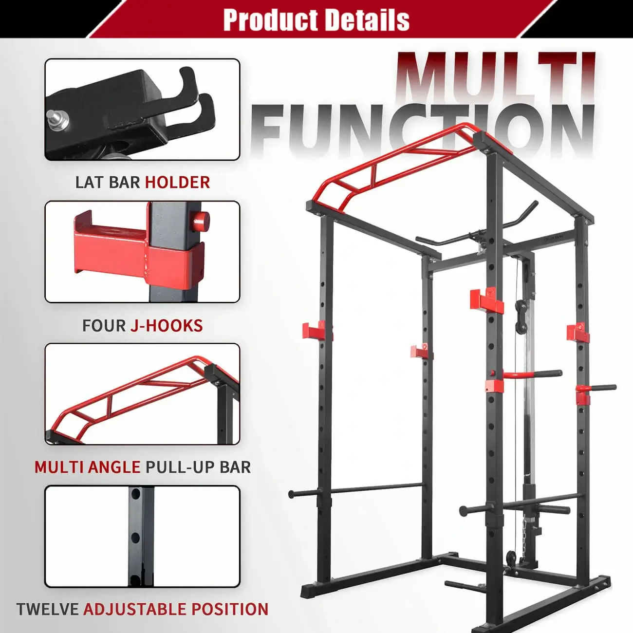 RMAX-3750 Multi-Function Adjustable Power Rack - Image 5
