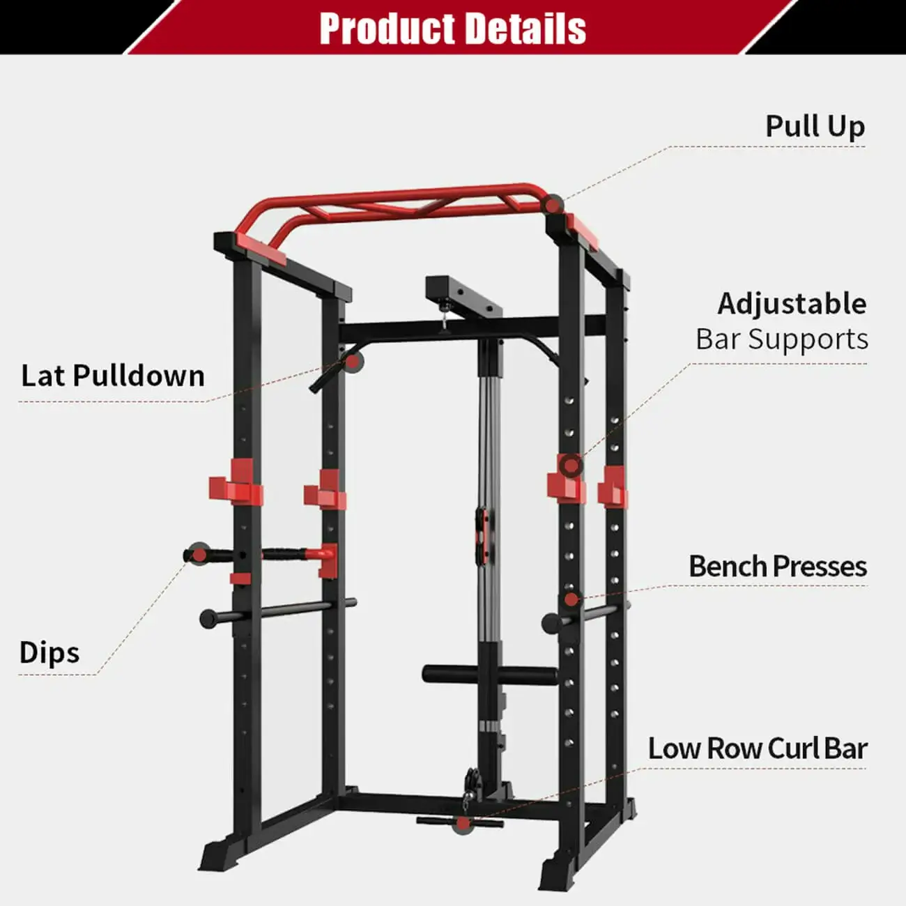 RMAX-3750 Multi-Function Adjustable Power Rack - Image 6