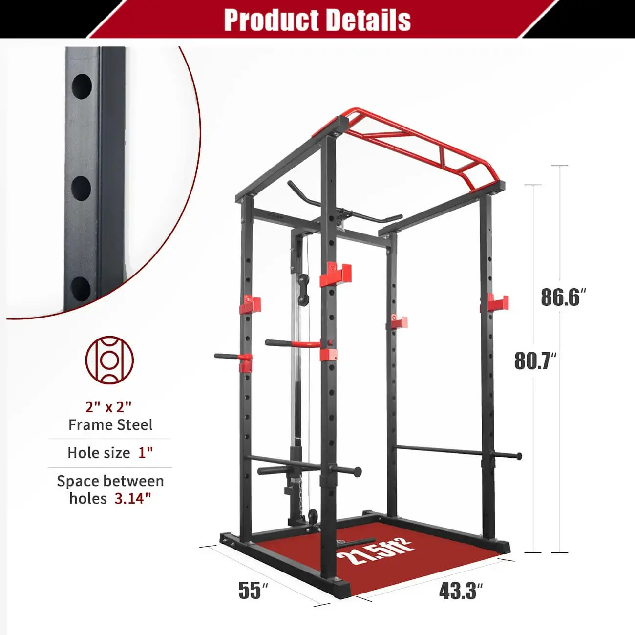 RMAX-3750 Multi-Function Adjustable Power Rack - Image 7