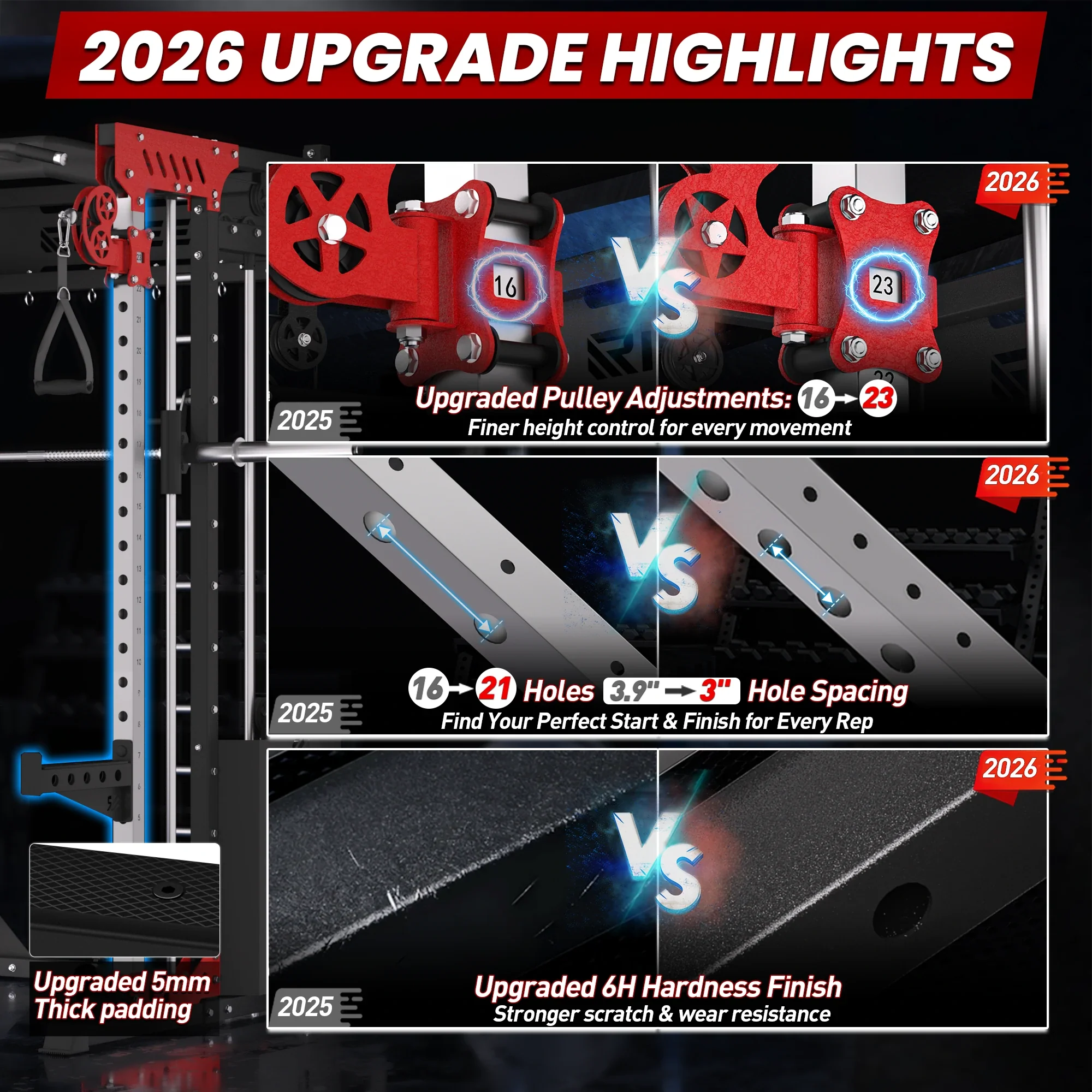 PMAX 5600 Home Gym Smith Machine - Integrated Weight System - Image 35