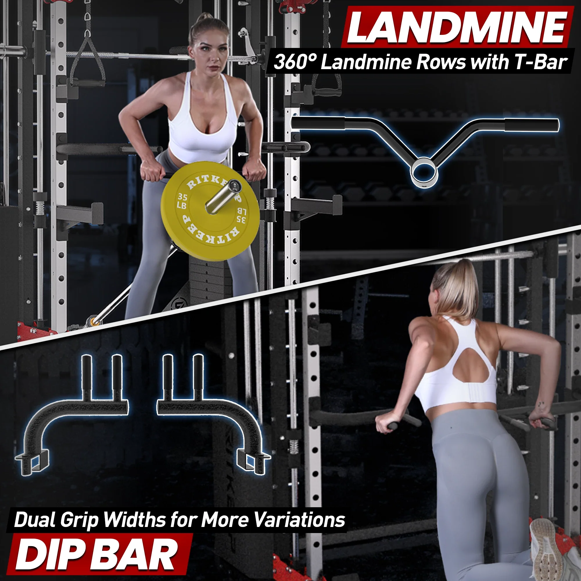 PMAX 5600 Home Gym Smith Machine - Integrated Weight System - Image 44