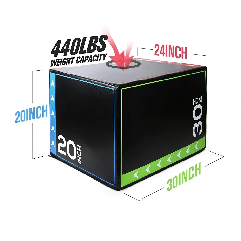 3-In-1 Plyo High Density Stackable Foam Plyometric Box - Image 5