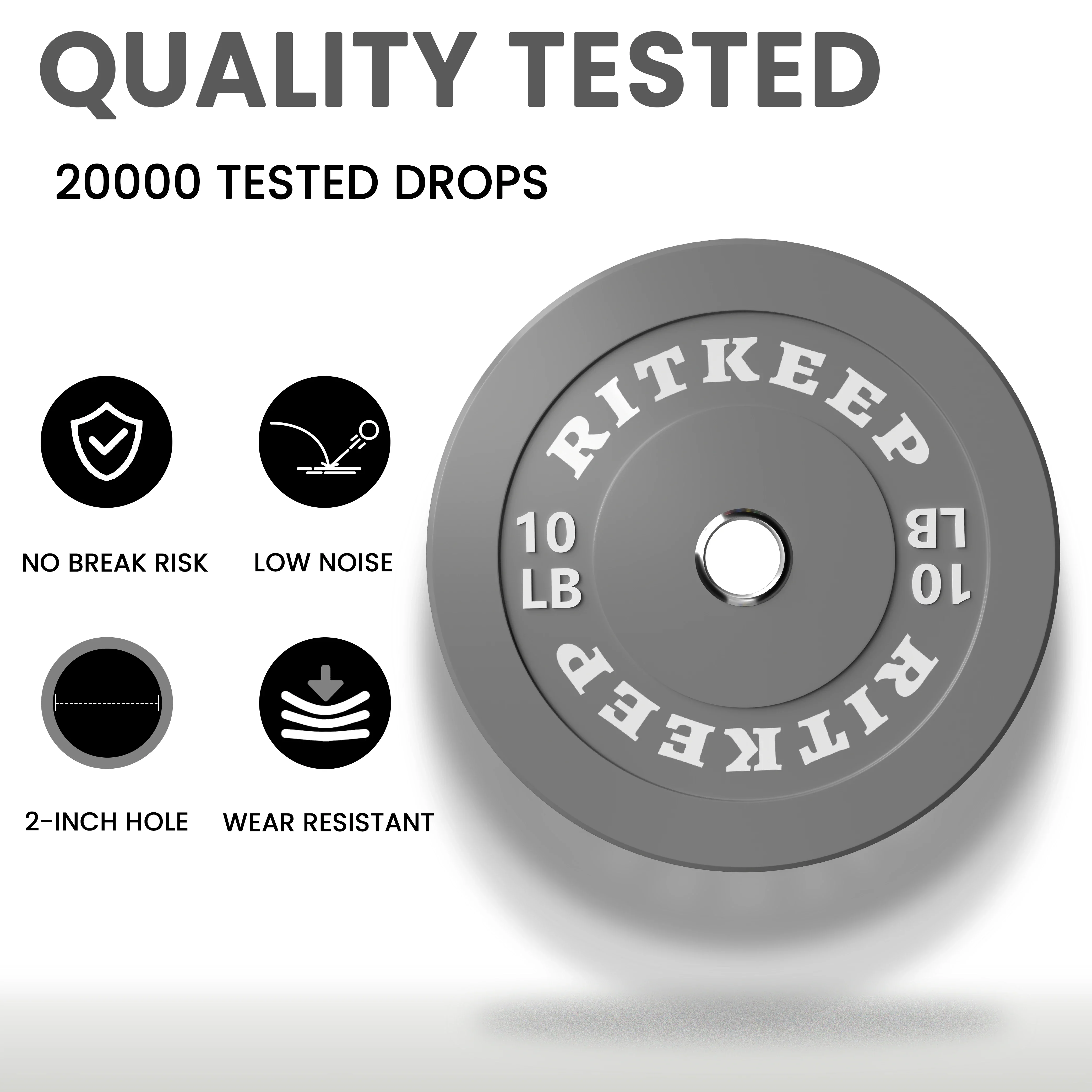 2" Olympic Low Bounce Color Rubber Bumper Weight Plates - Image 13
