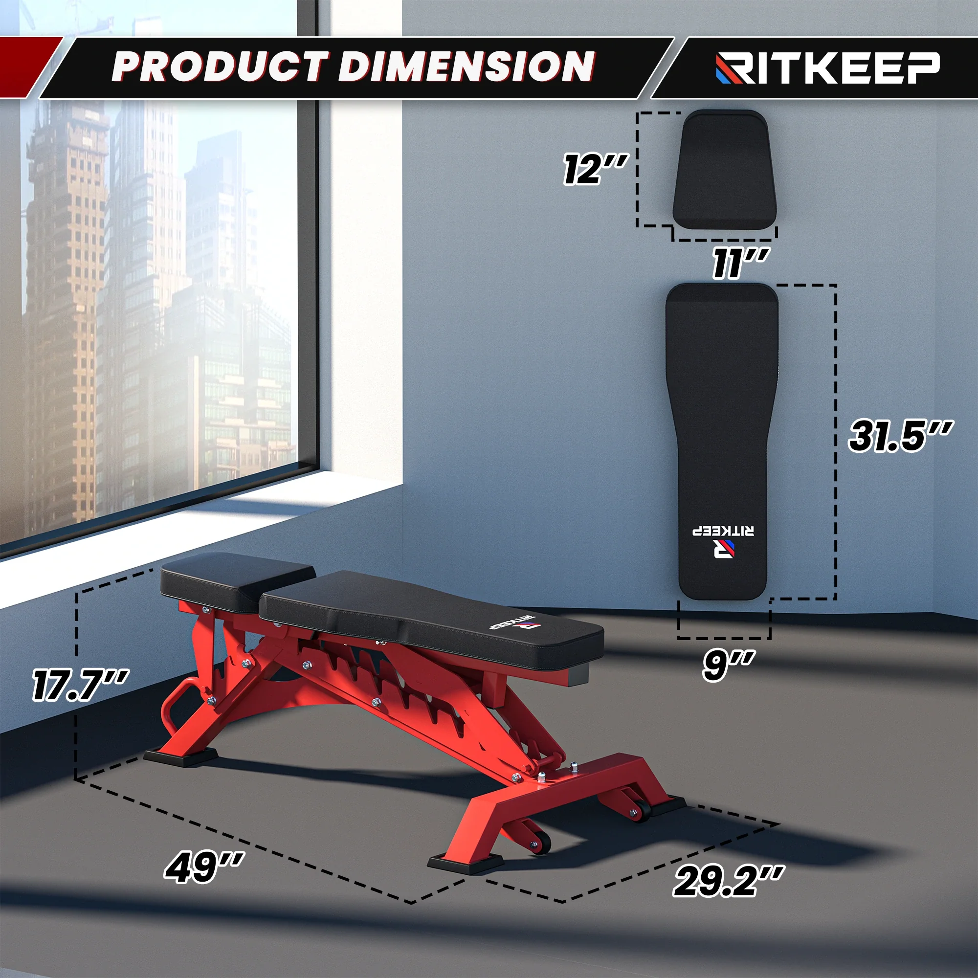 Adjustable Dumbbell (65 LB / 95 LB) with Weight Bench Package - Image 12
