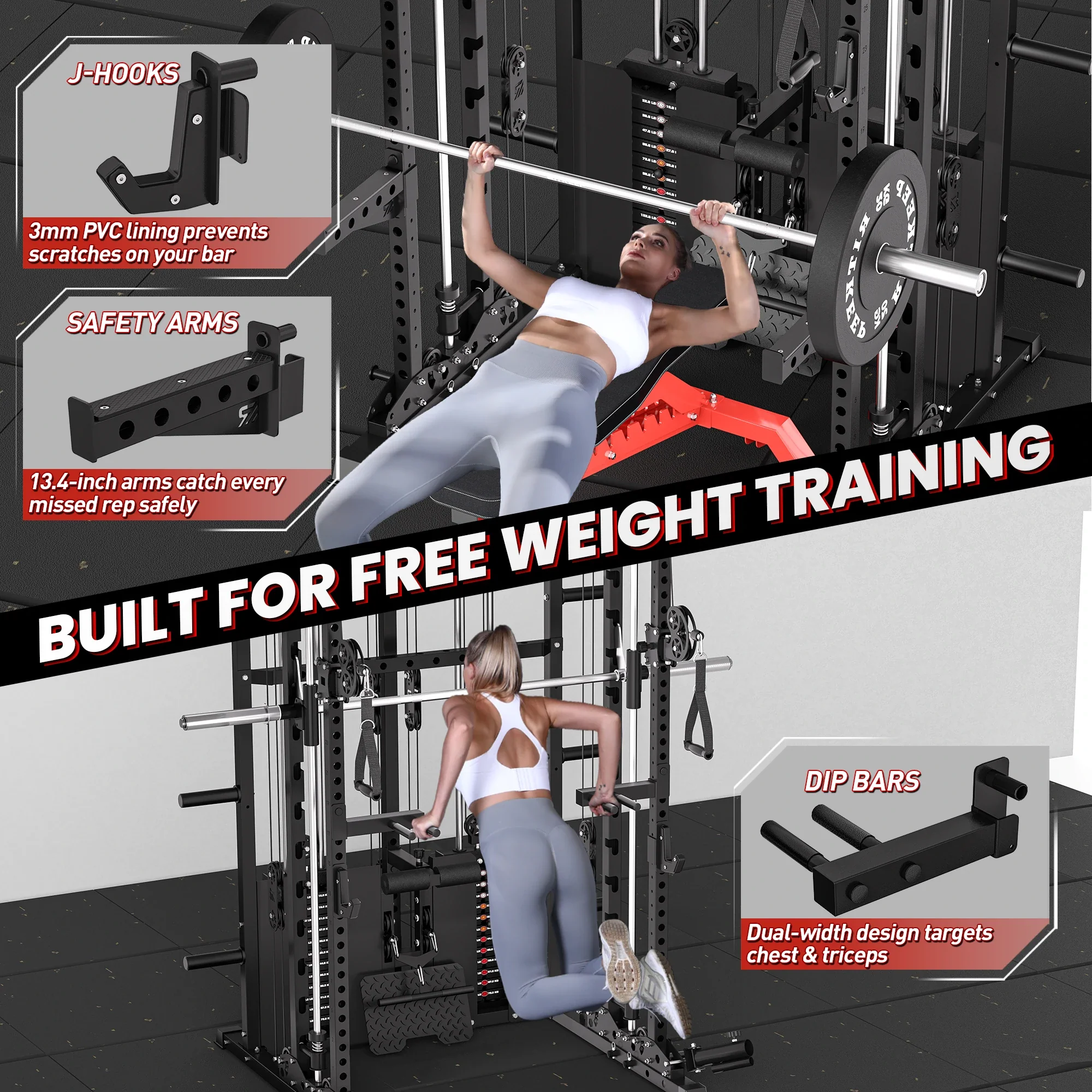 ANVIL S1 Smith Machine Functional Trainer Home Gym Package - Image 20