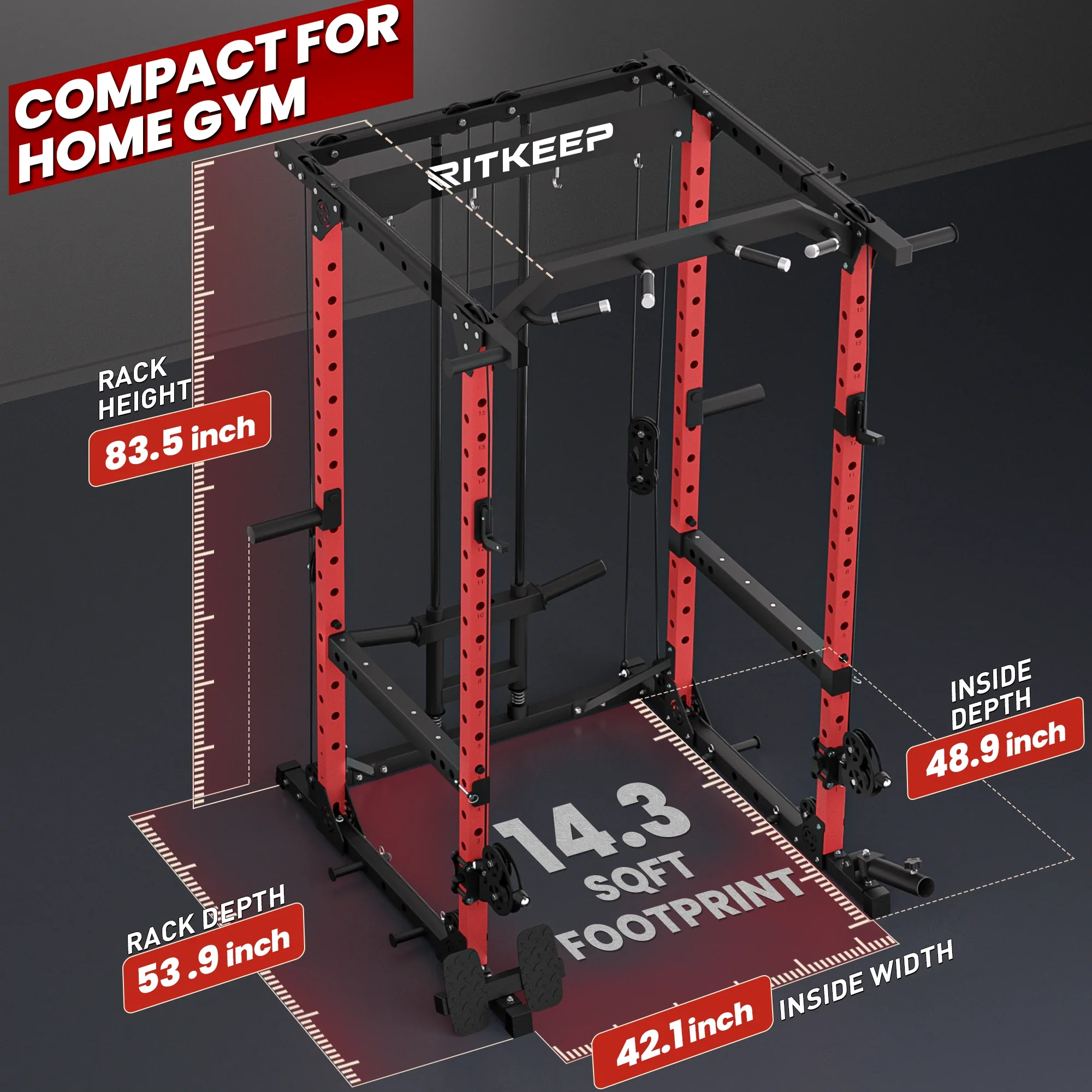 Destroyer M10 ALL-IN-ONE Home Gym Power Rack - Image 29