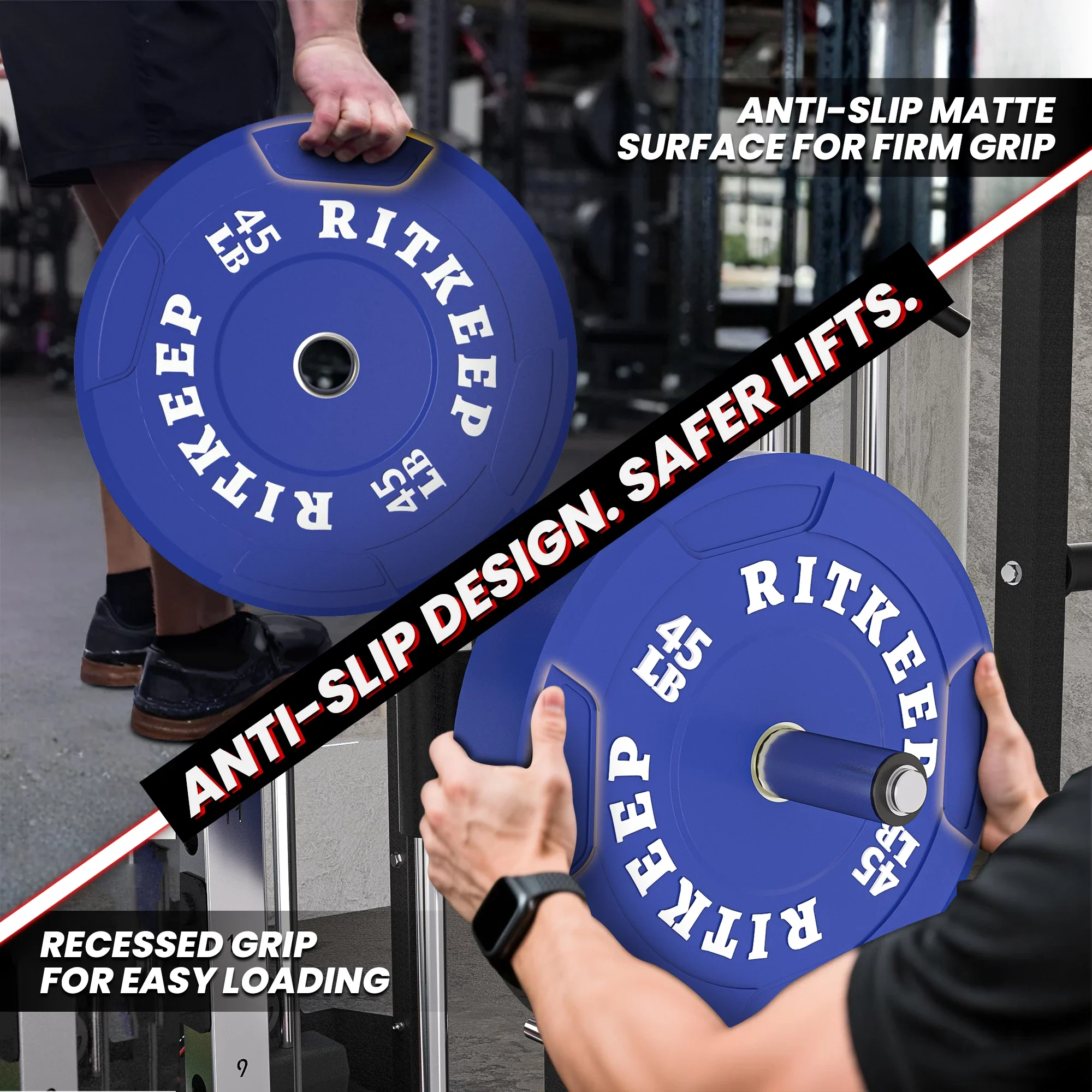 2" Olympic EZ Grip Low Bounce Color Bumper Plates - Image 11