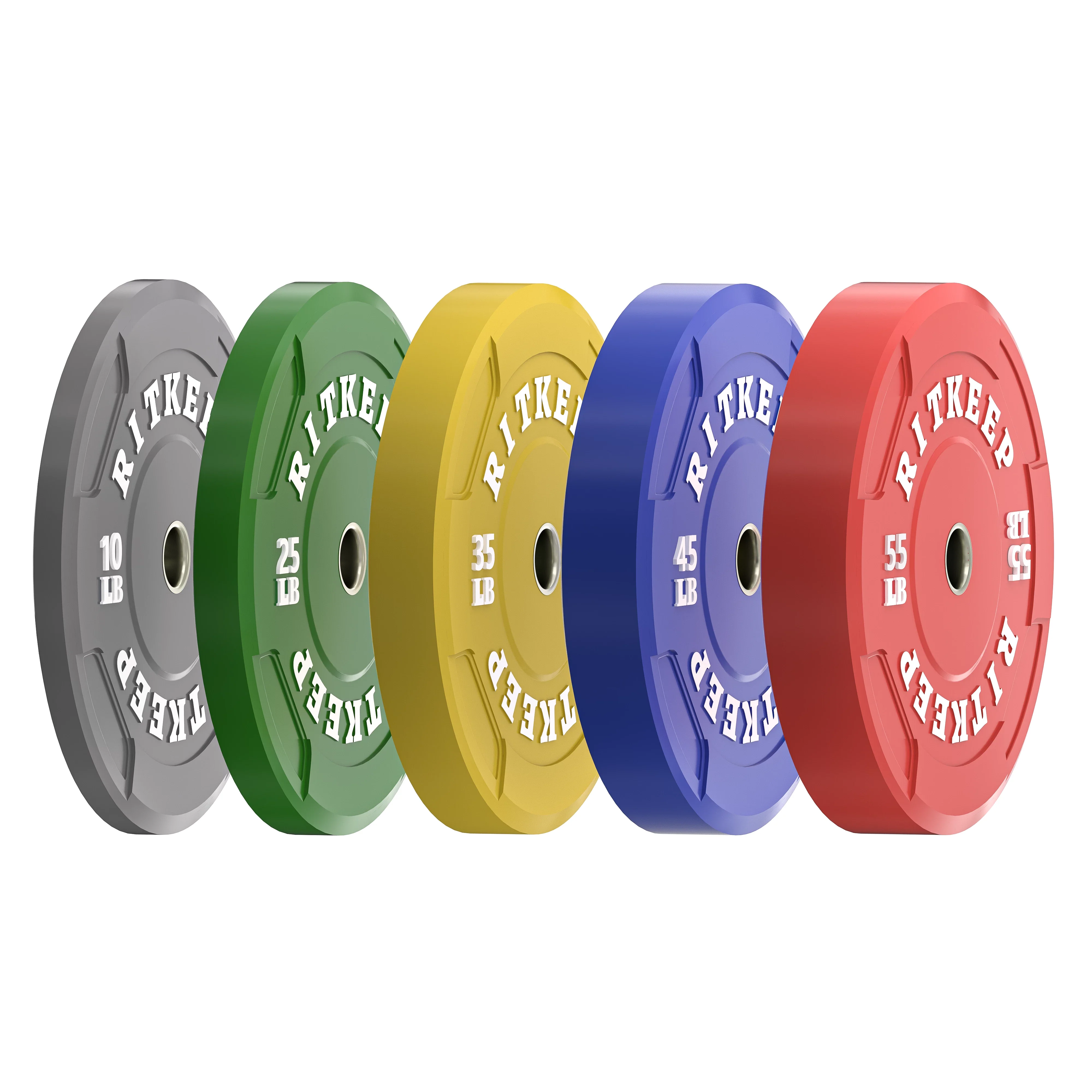 2" Olympic EZ Grip Low Bounce Color Bumper Plates - Image 3