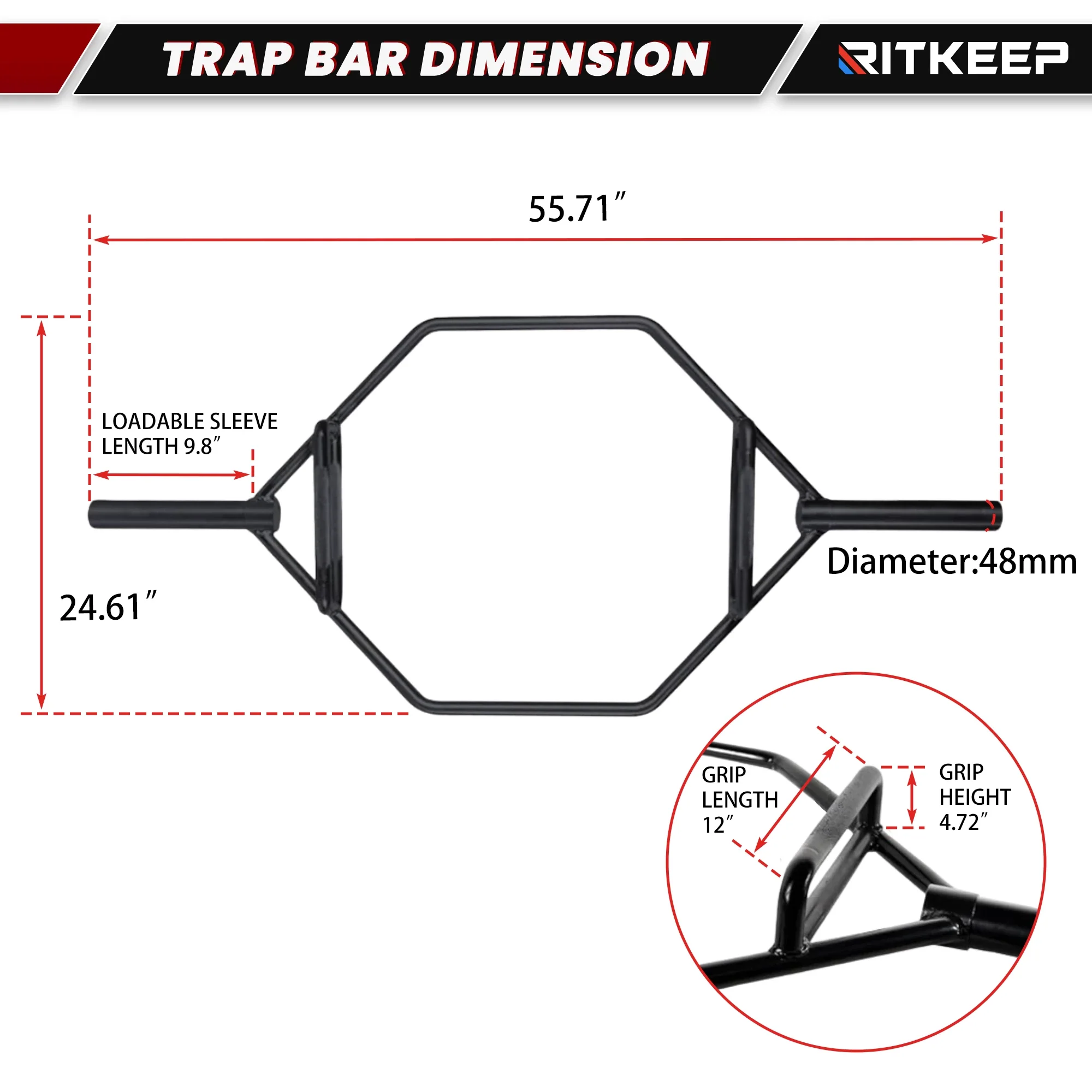 Olympic Hex Trap Bar - Image 4