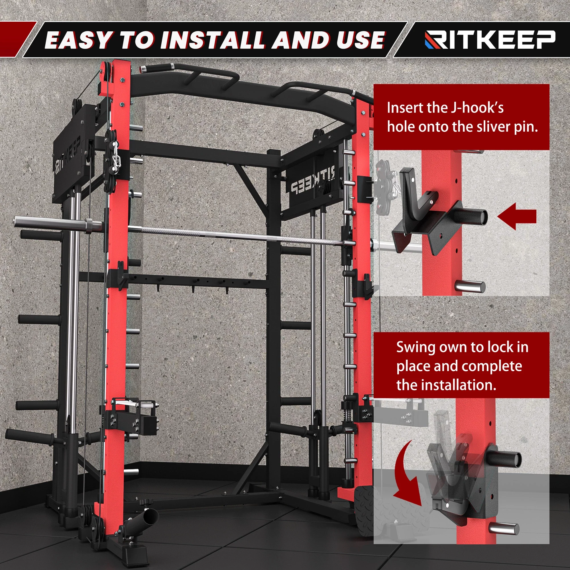 J CUPS 50 X 70mm | Smith Machine Attachments (Sold in Pair) - Image 3