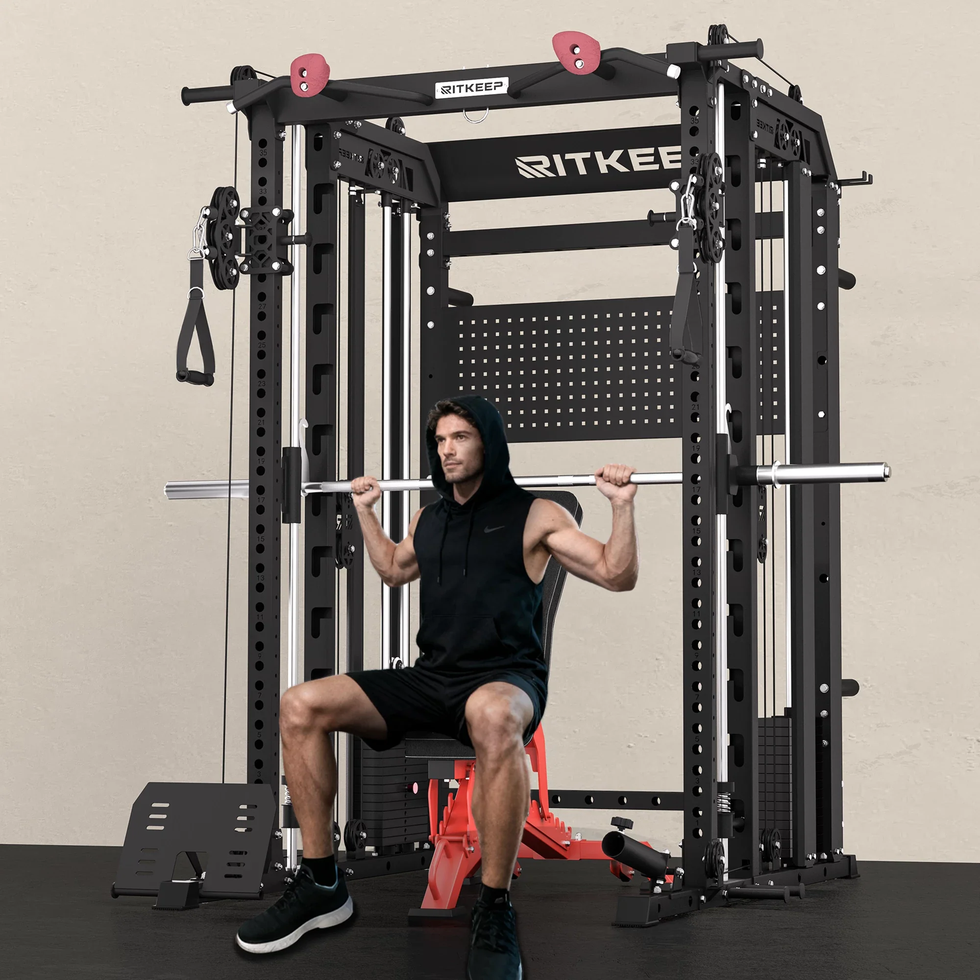 RitKeep Nimitz N1 Counterbalanced All-in-One Smith Machine Package - Image 13