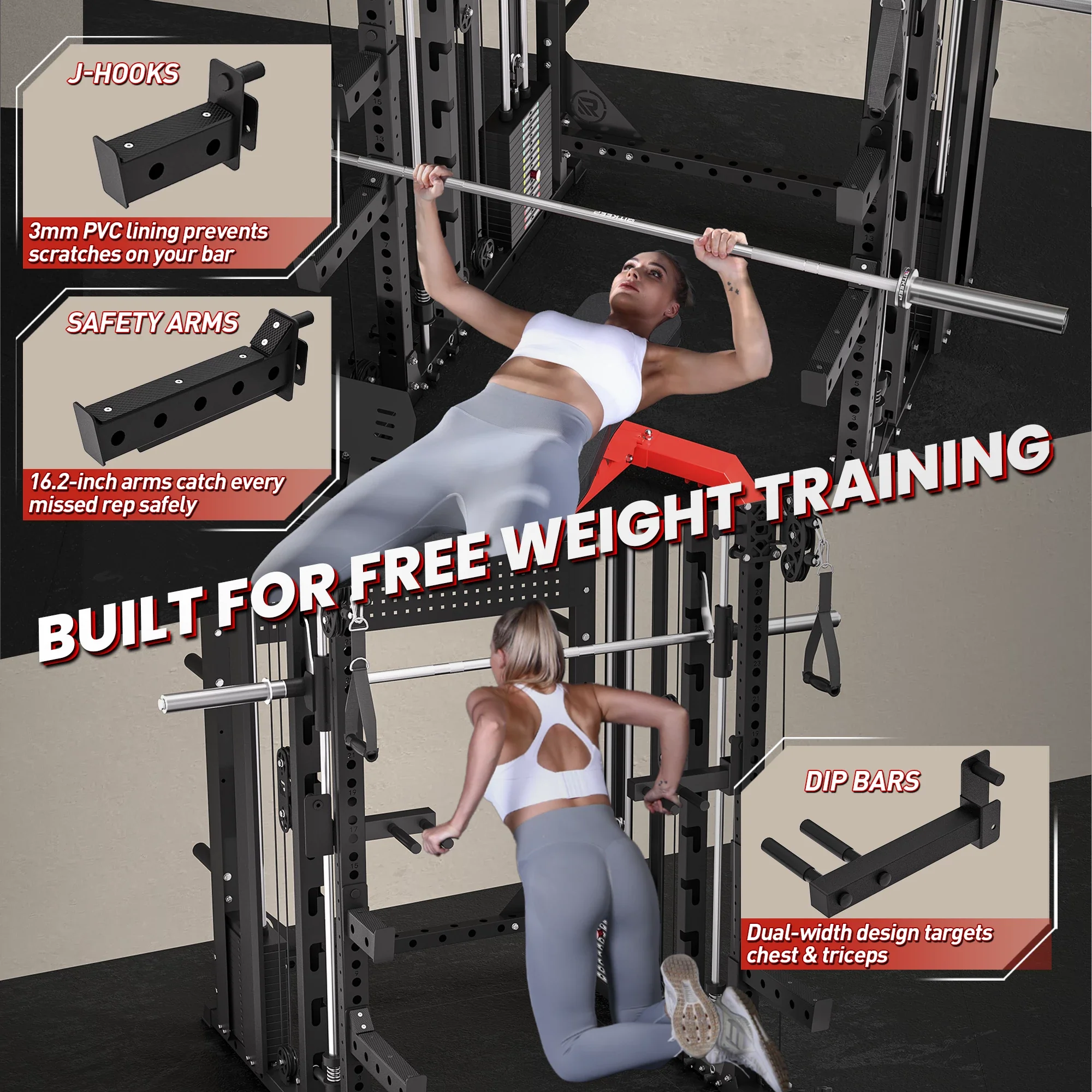 RitKeep Nimitz N1 Counterbalanced All-in-One Smith Machine Package - Image 20