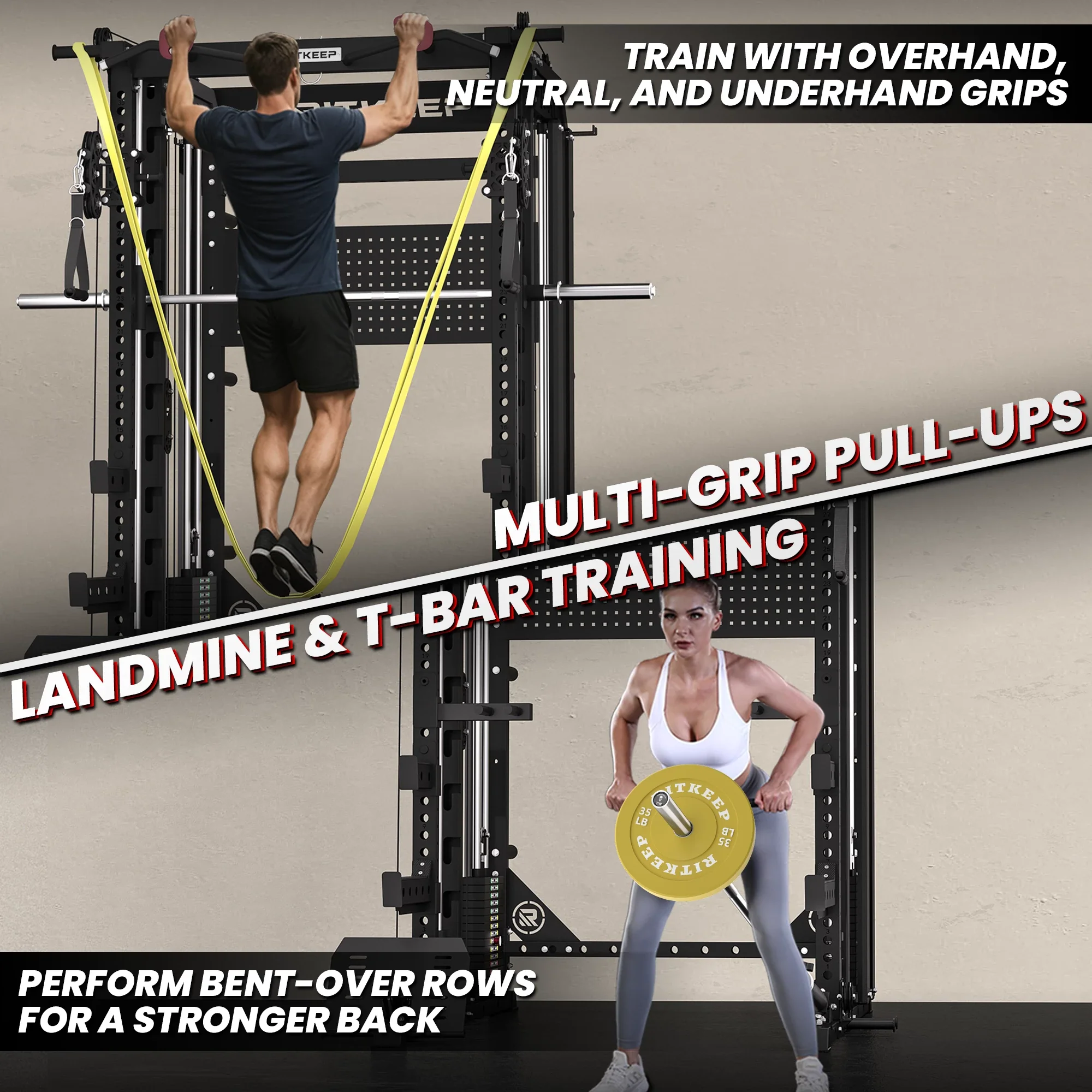 RitKeep Nimitz N1 Counterbalanced All-in-One Smith Machine Package - Image 21