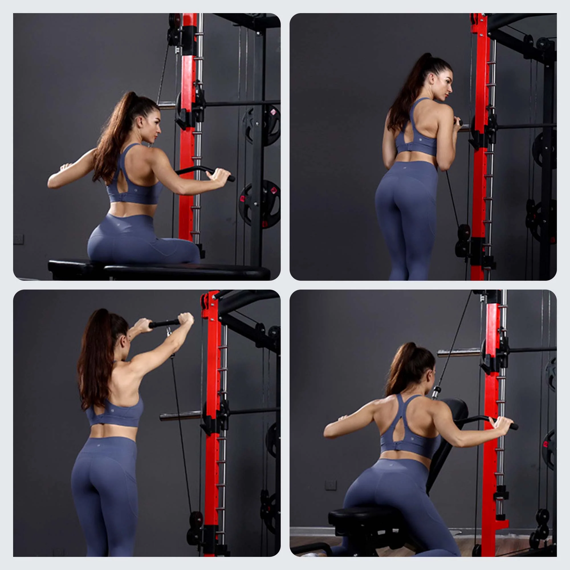 PMAX-4550 Pro Smith Machine With Weight Stacks Home Gym Package - Image 3