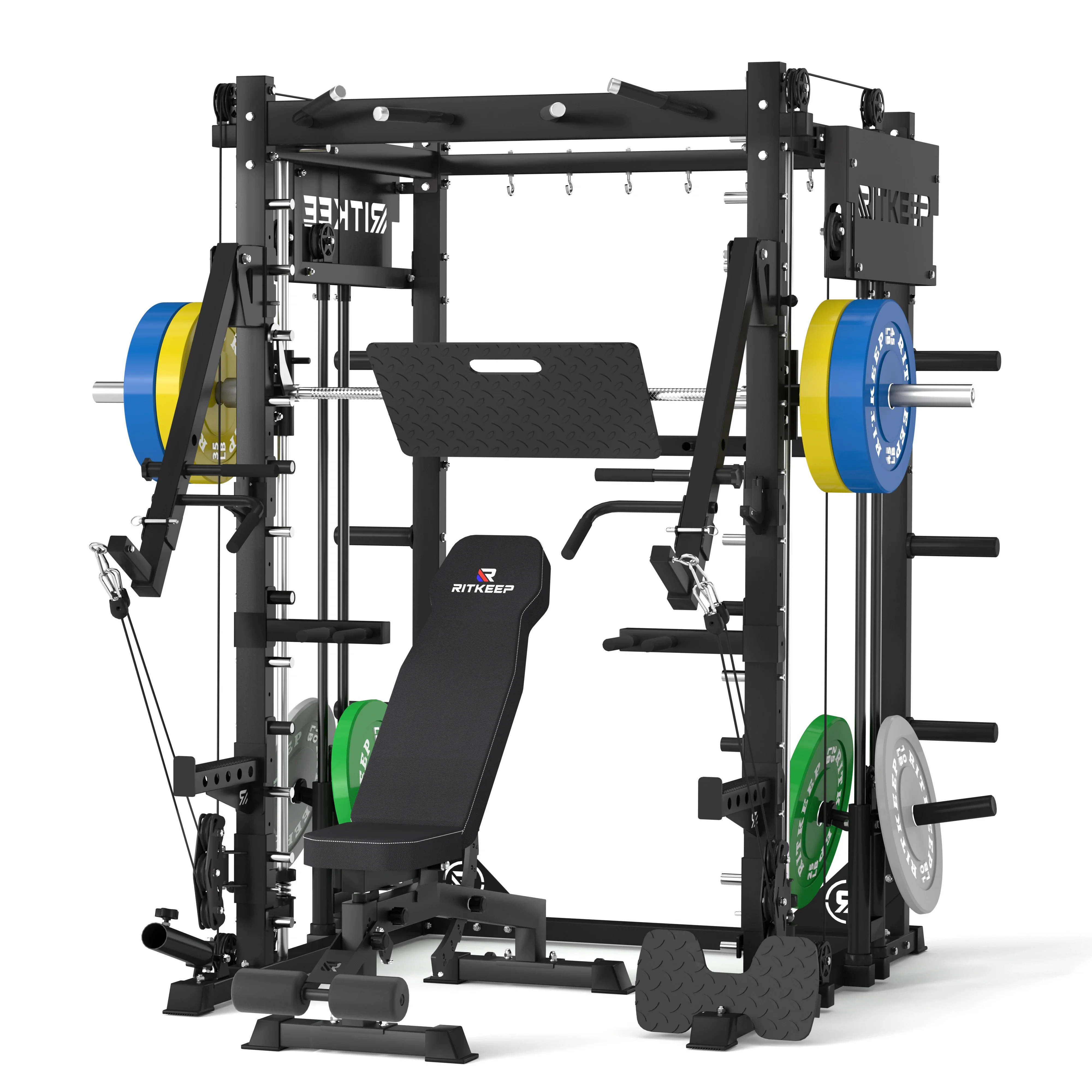 PMAX-4750 Dual Plate Loaded Squat Exercise Machine Gym Equipment Package - Image 13