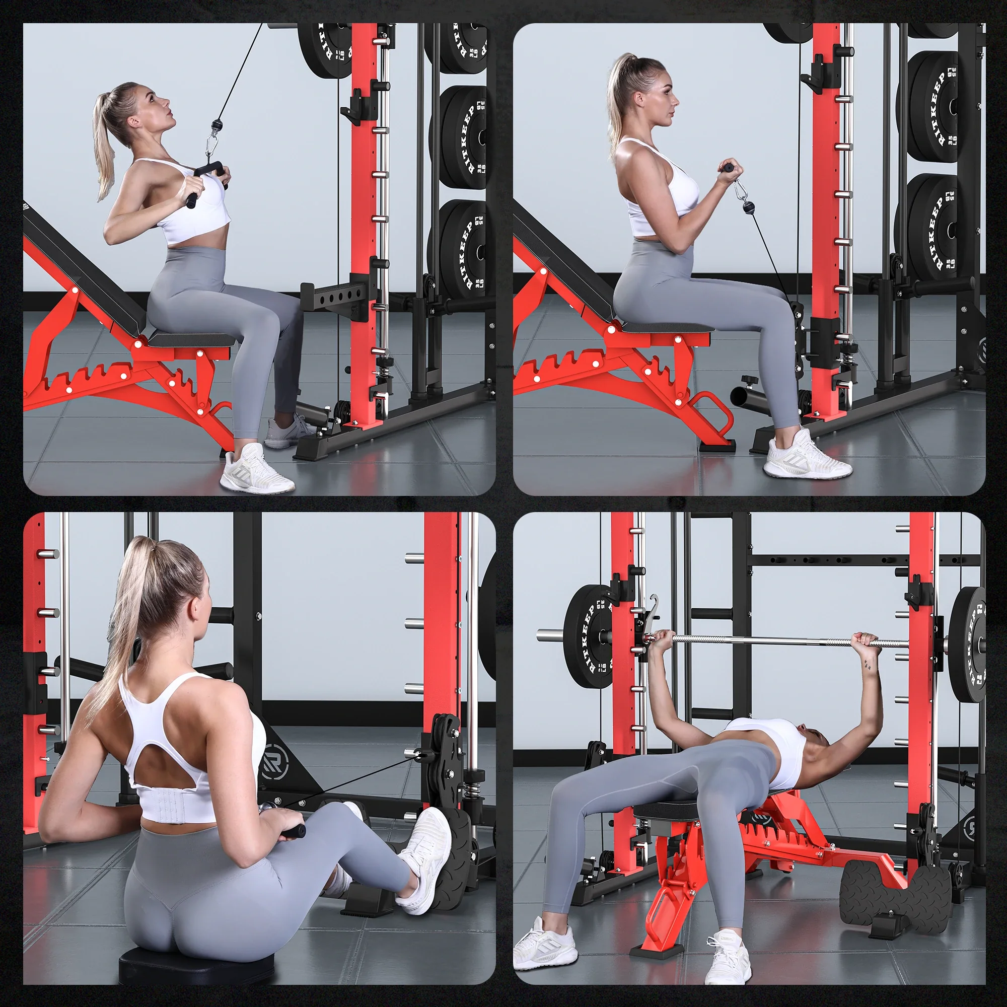 PMAX 4750 Dual Plate Loaded Multi Functional Smith Machine - Image 34