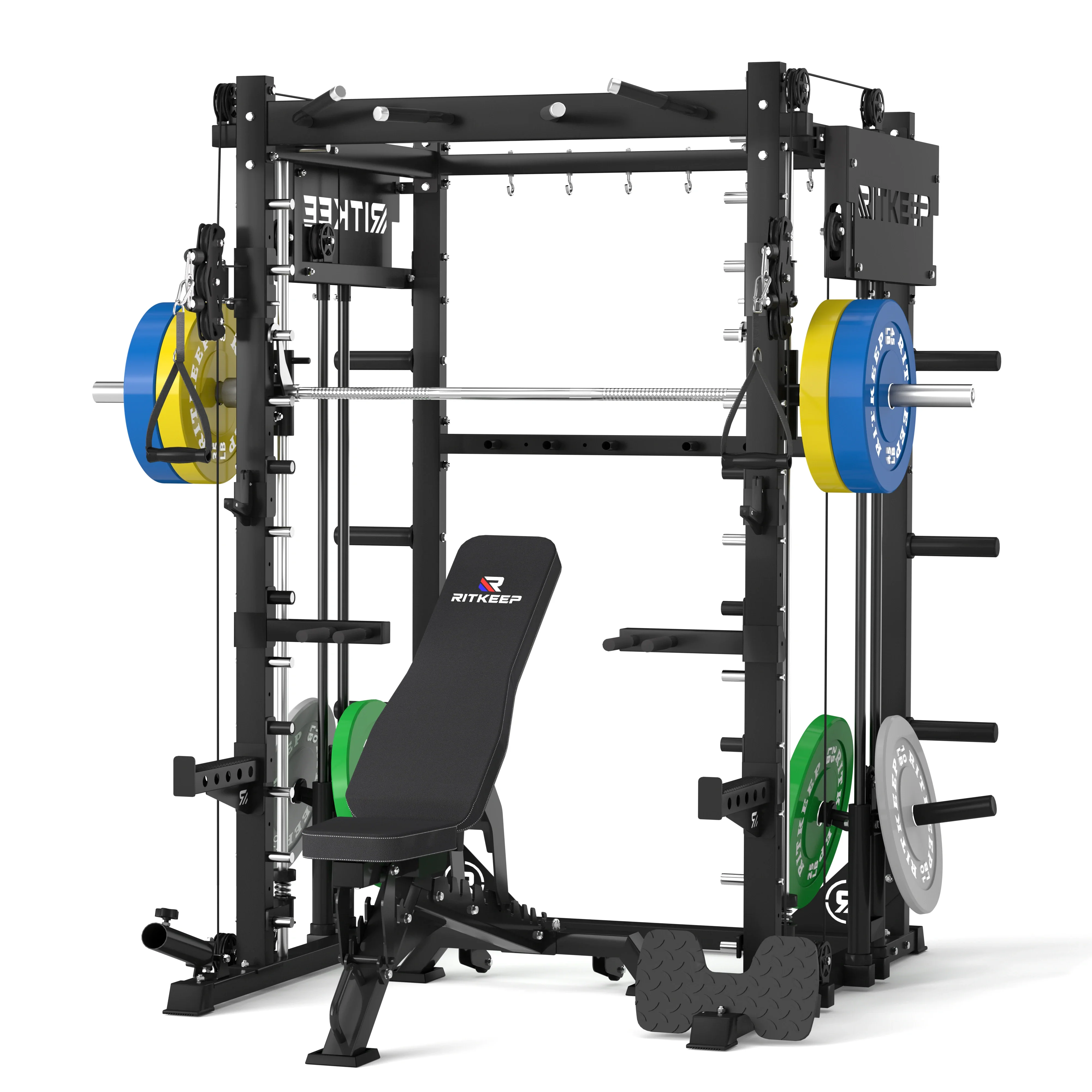 PMAX-4750 Dual Plate Loaded Squat Exercise Machine Gym Equipment Package - Image 5