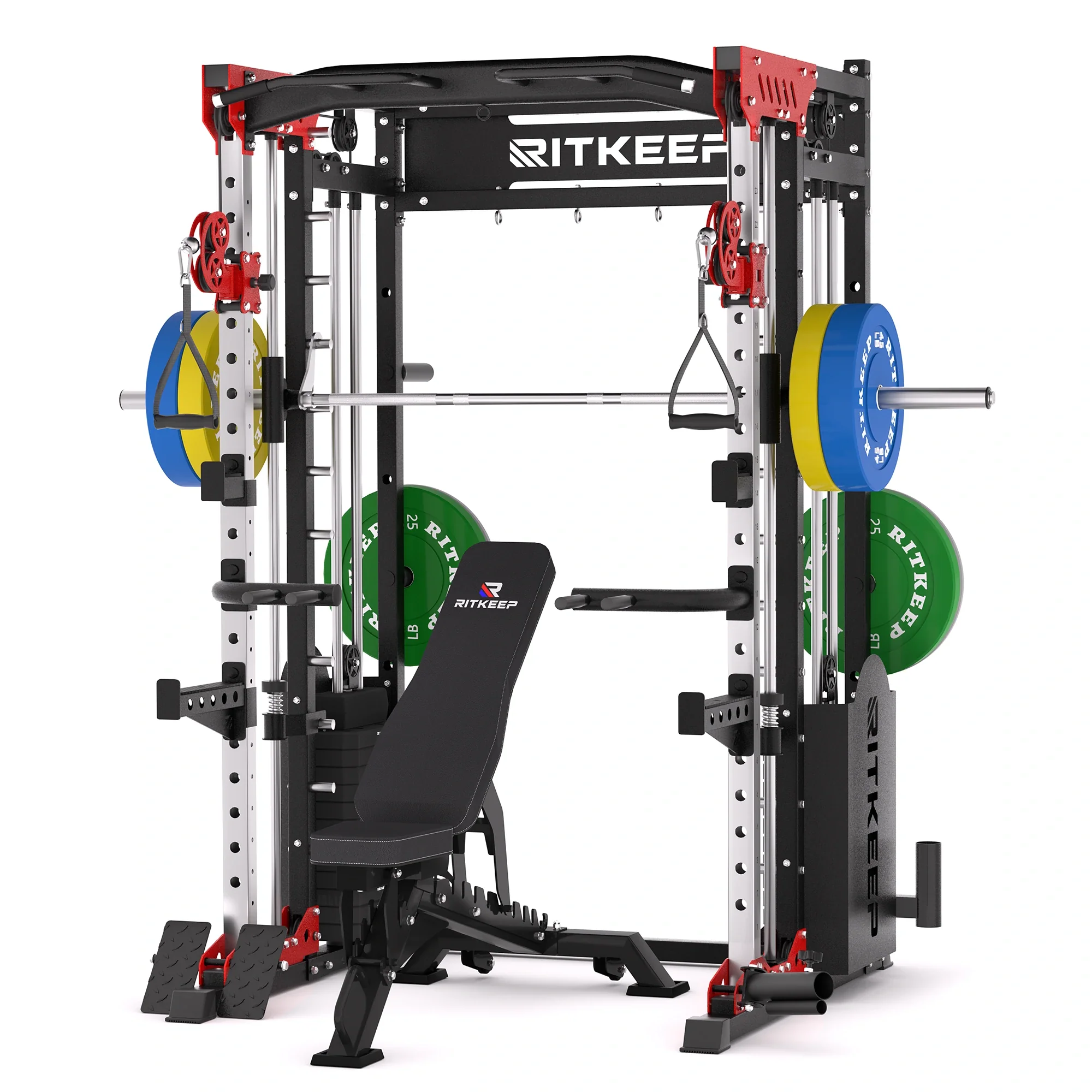 PMAX 5600 Smith Exercise Machine Trainer Pro Complete Home Gym Package - Image 16