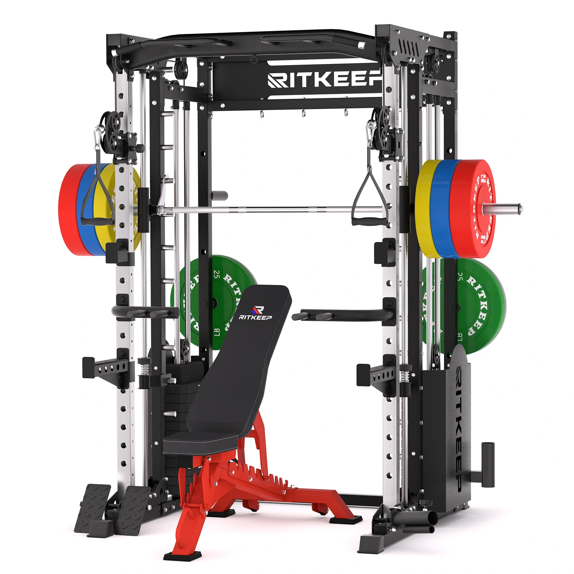 PMAX 5600 Smith Exercise Machine Trainer Pro Complete Home Gym Package - Image 21