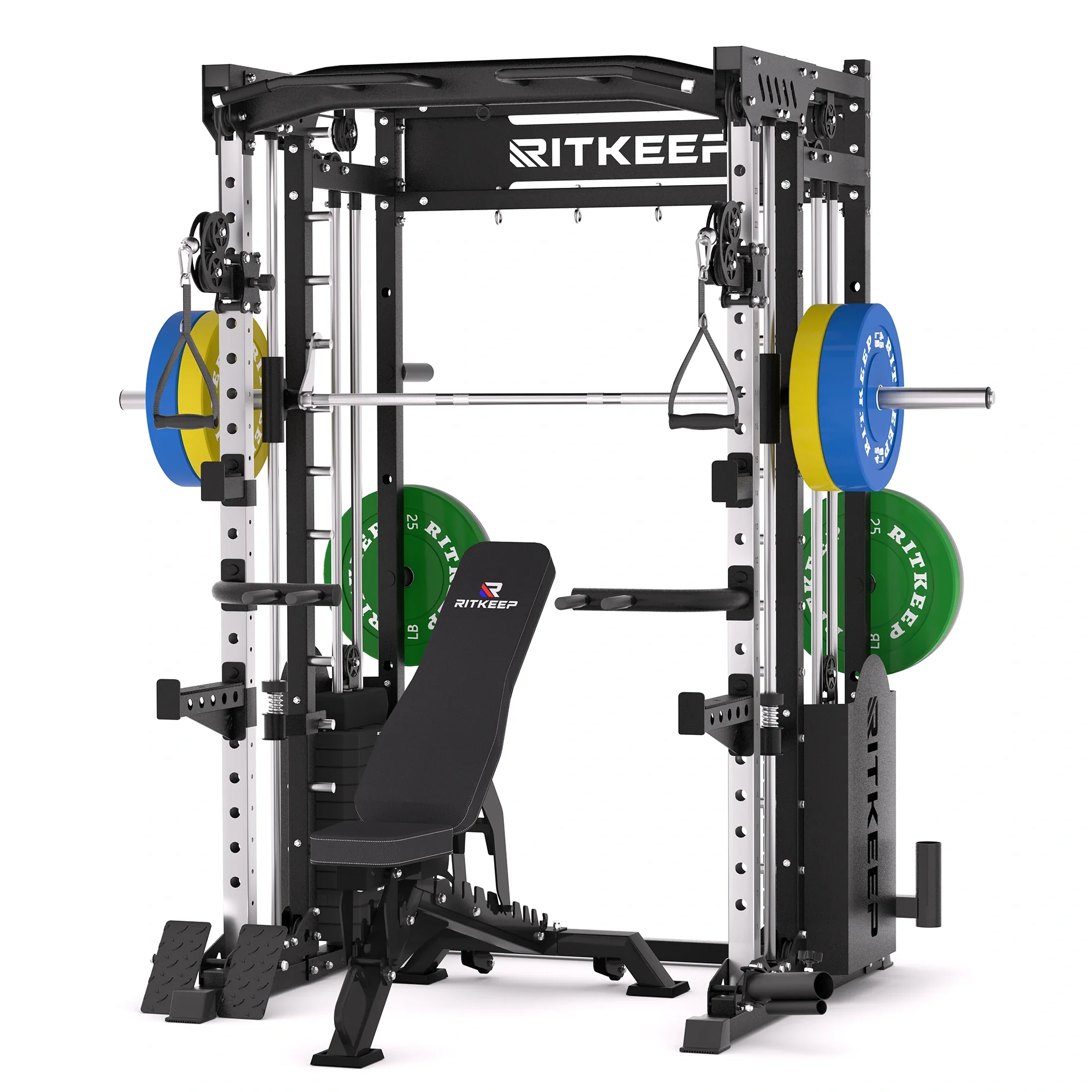 PMAX 5600 Smith Exercise Machine Trainer Pro Complete Home Gym Package - Image 26
