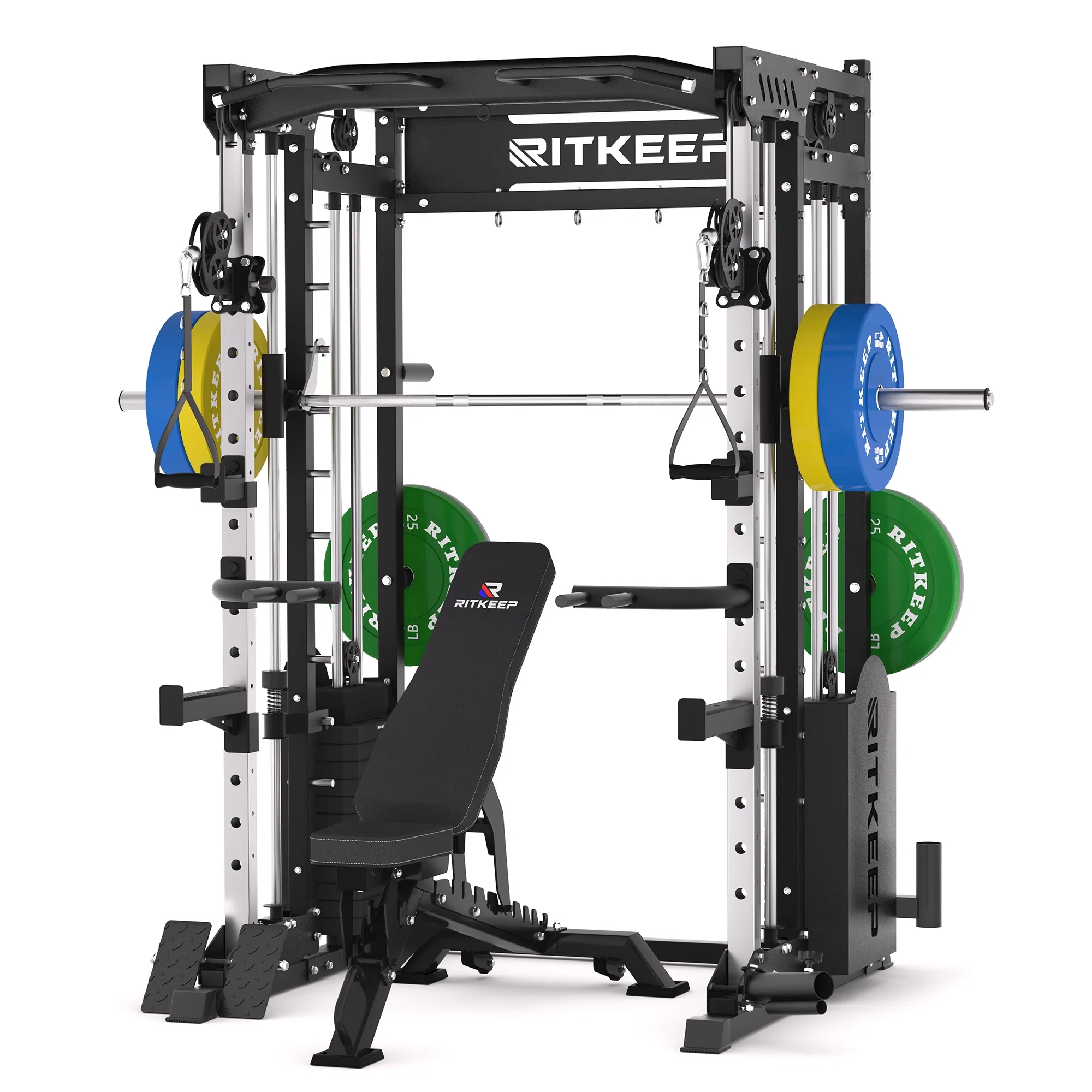 PMAX 5600 Smith Exercise Machine Trainer Pro Complete Home Gym Package - Image 28