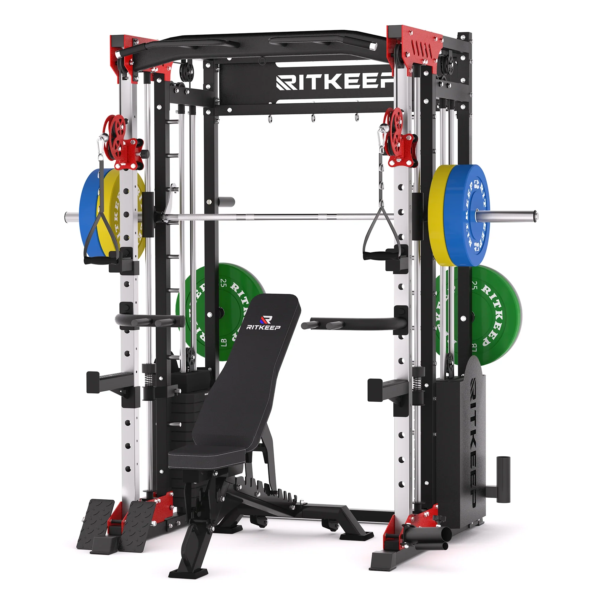PMAX 5600 Smith Exercise Machine Trainer Pro Complete Home Gym Package - Image 34