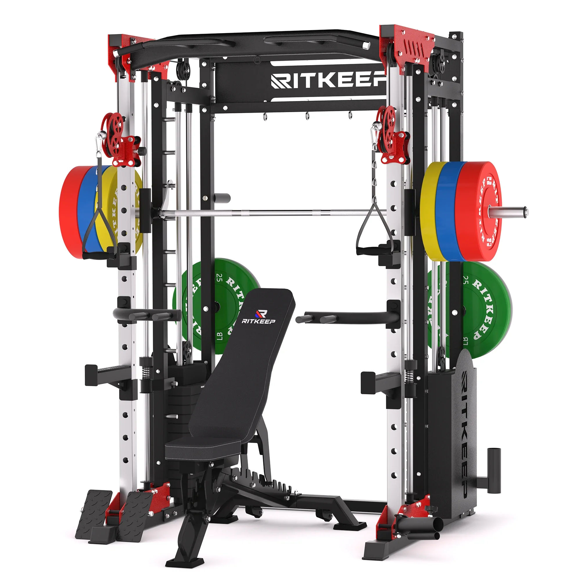 PMAX 5600 Smith Exercise Machine Trainer Pro Complete Home Gym Package - Image 35