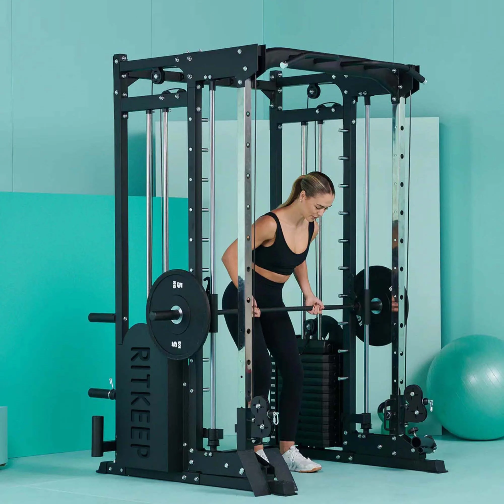 PMAX 5600 Smith Exercise Machine Trainer Pro Complete Home Gym Package - Image 56