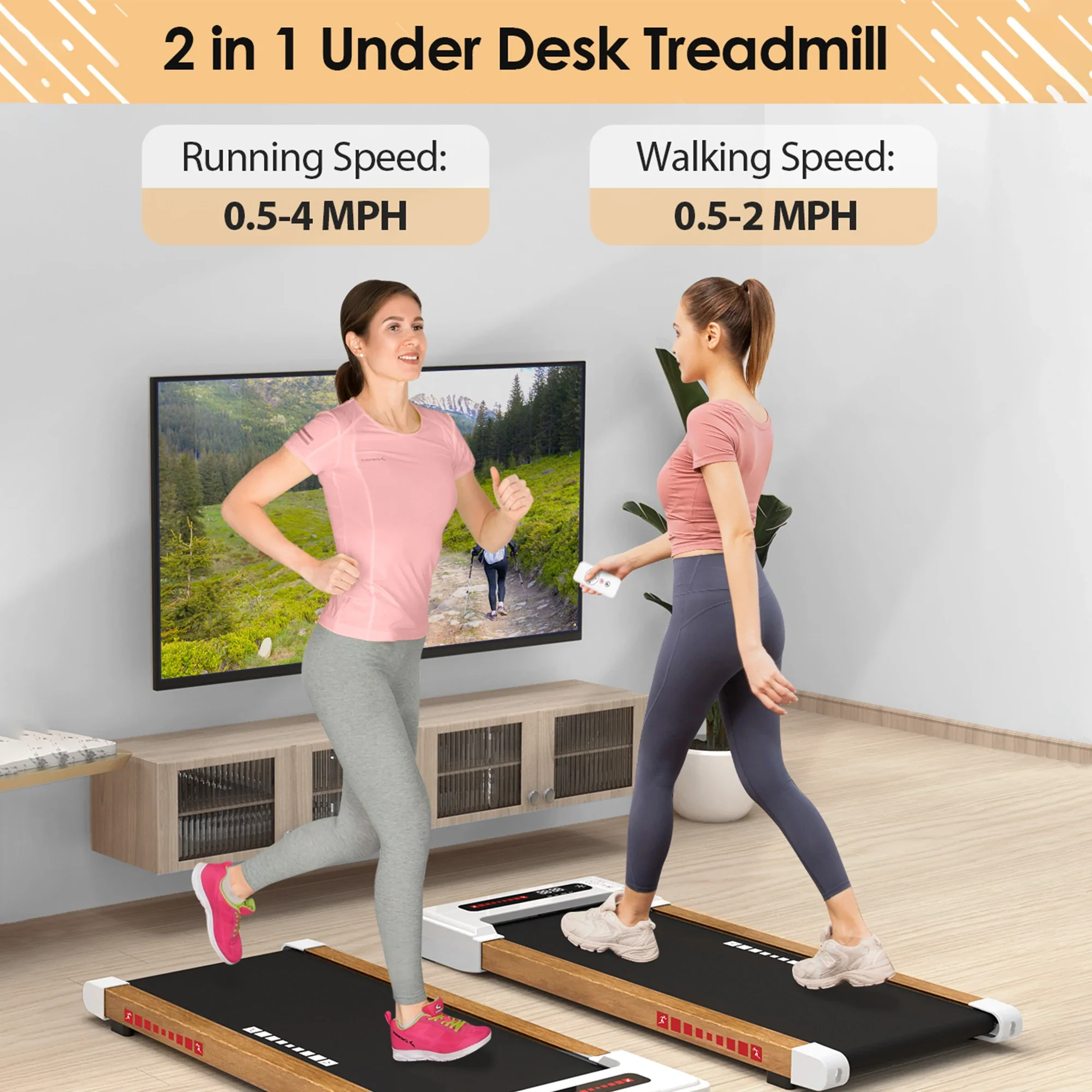 Q20 Walking Pad Treadmill for Home with Shock Absorbing & Remote Control - Image 11