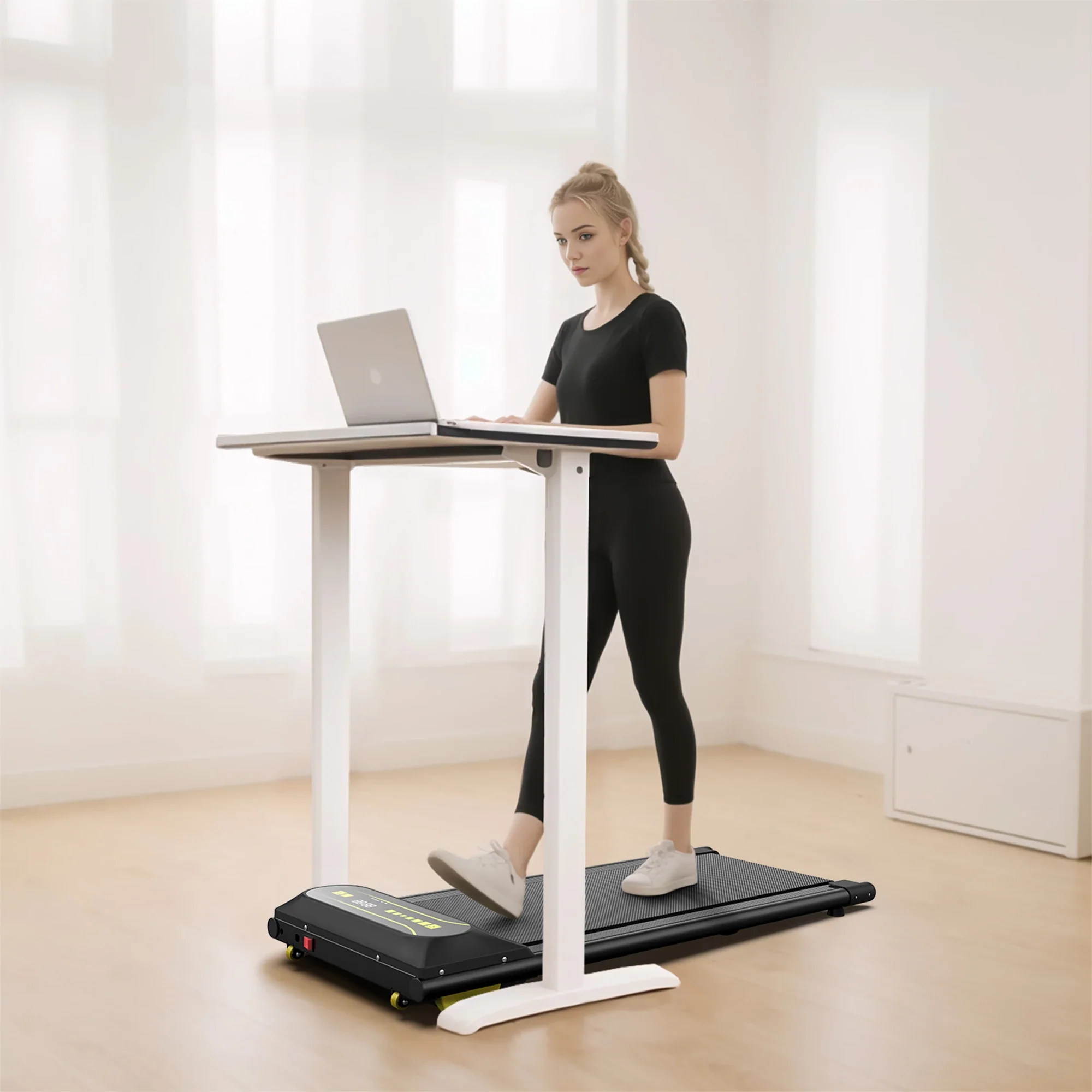 Q22 2-IN-1 Under Desk Treadmill with Dual Shock Absorbing & Remote Control - Image 7