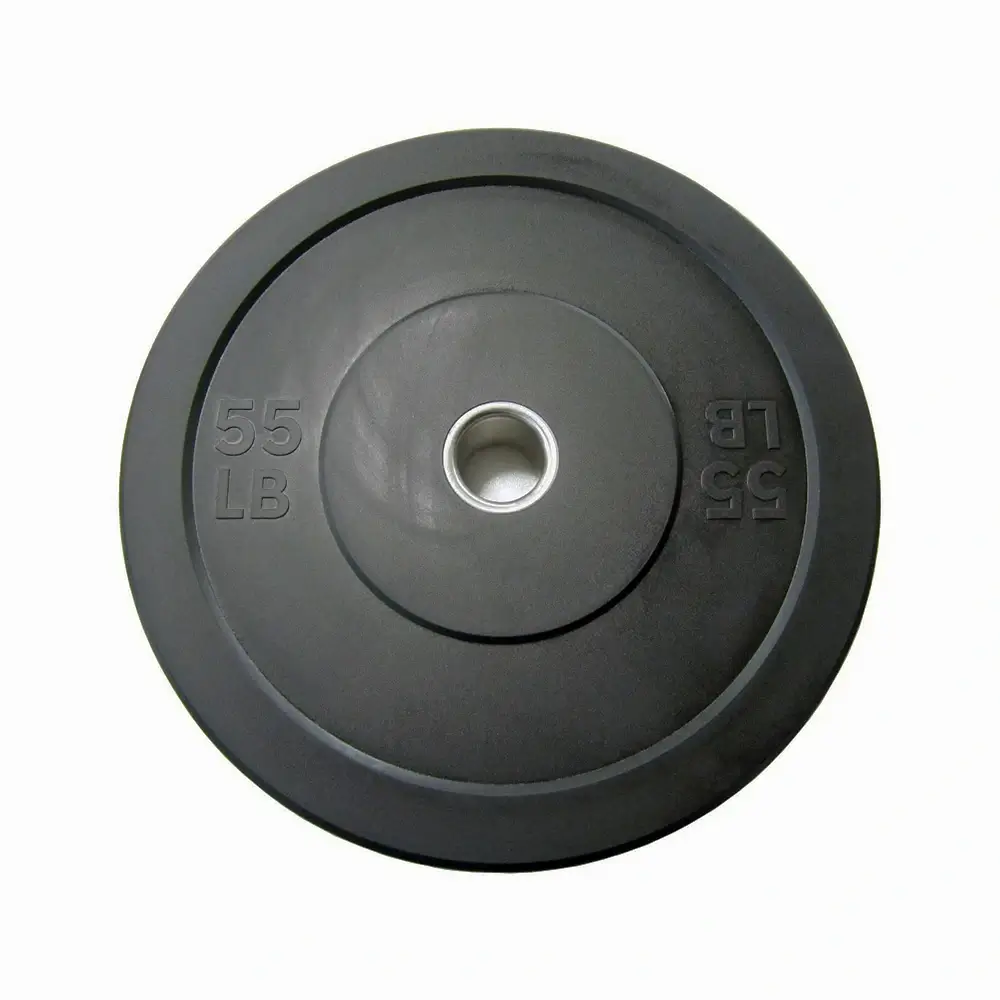 Black 2'' Olympic Low Bounce Black Bumper Plates - Image 7