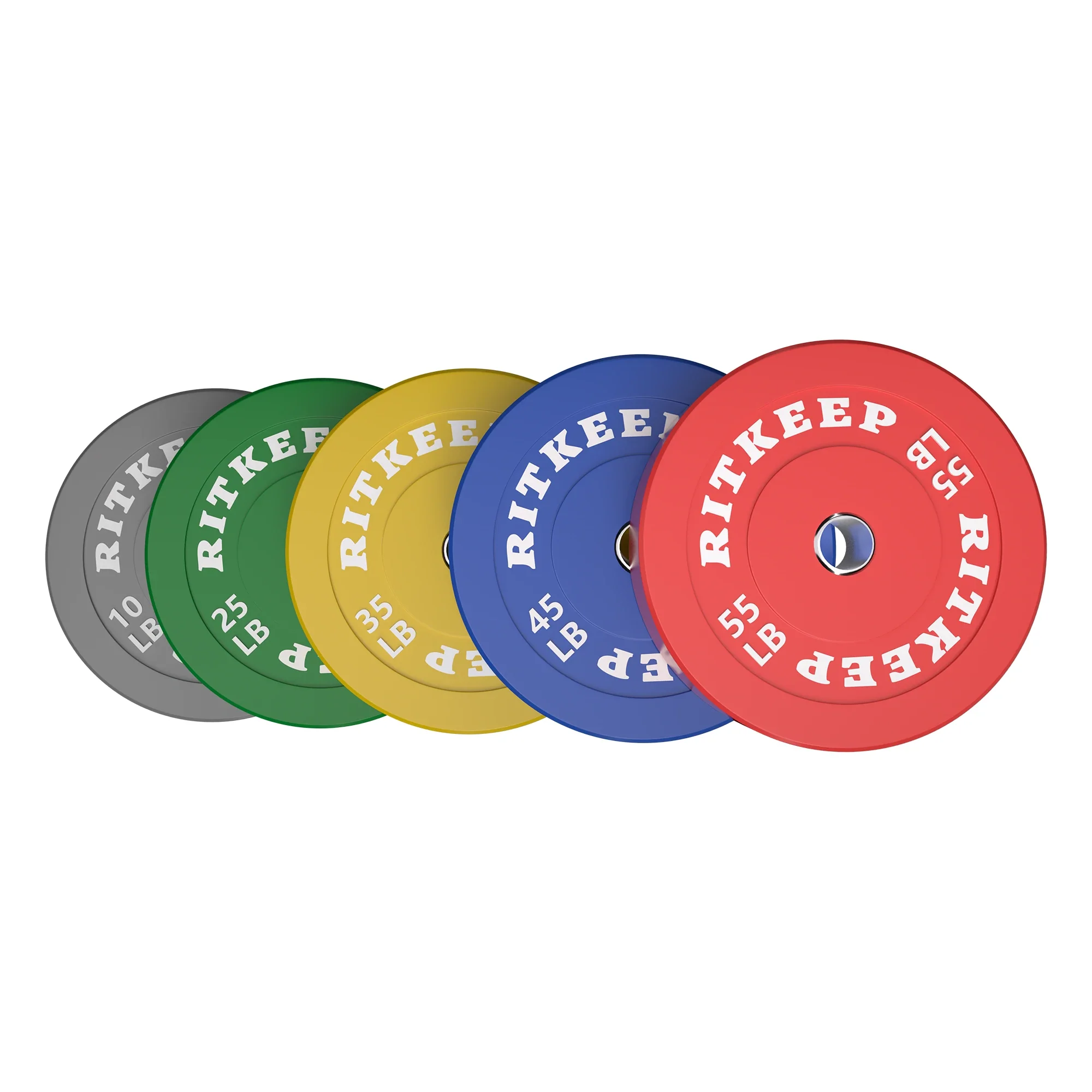 2" Olympic Low Bounce Color Rubber Bumper Weight Plates - Image 3