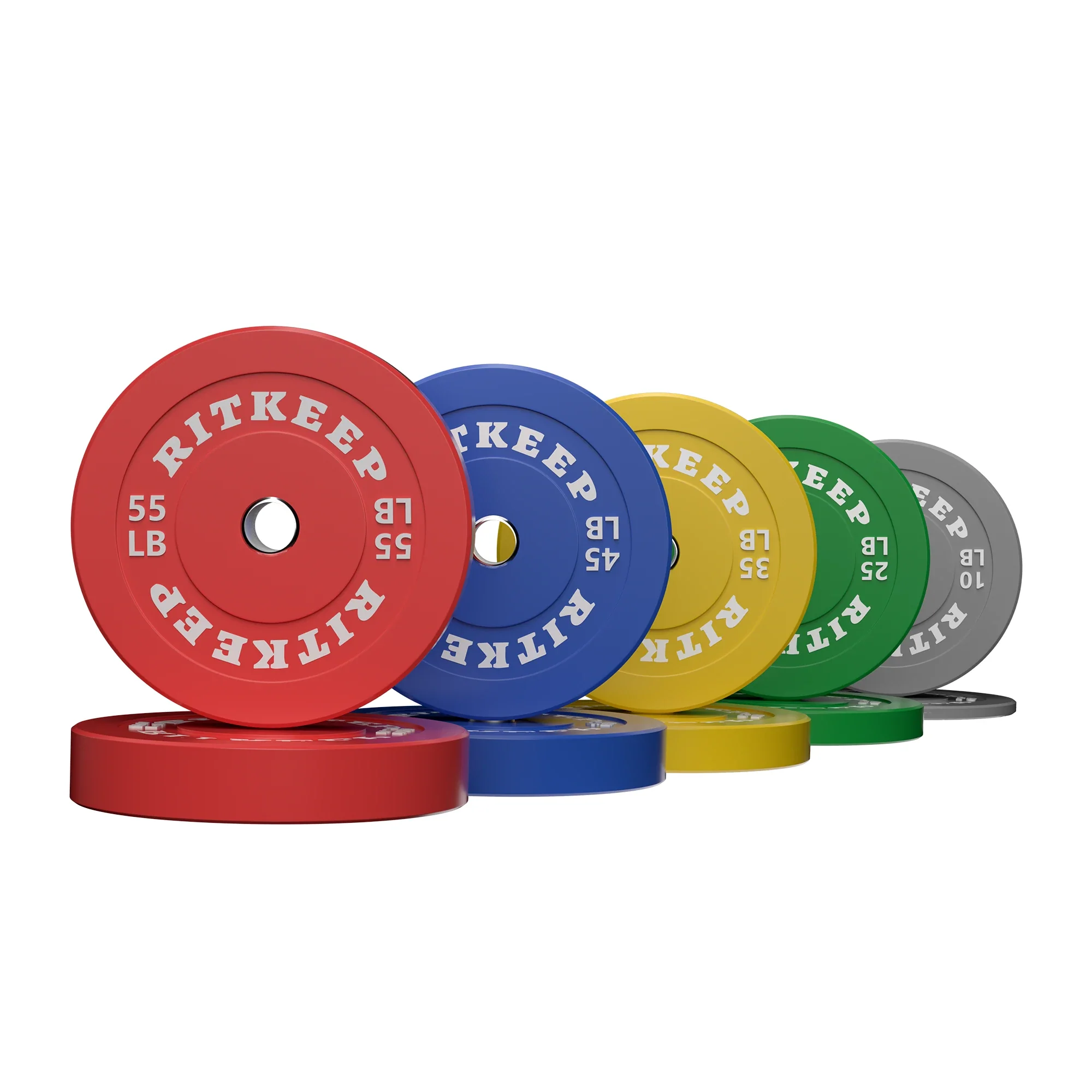 2" Olympic Low Bounce Color Rubber Bumper Weight Plates - Image 4