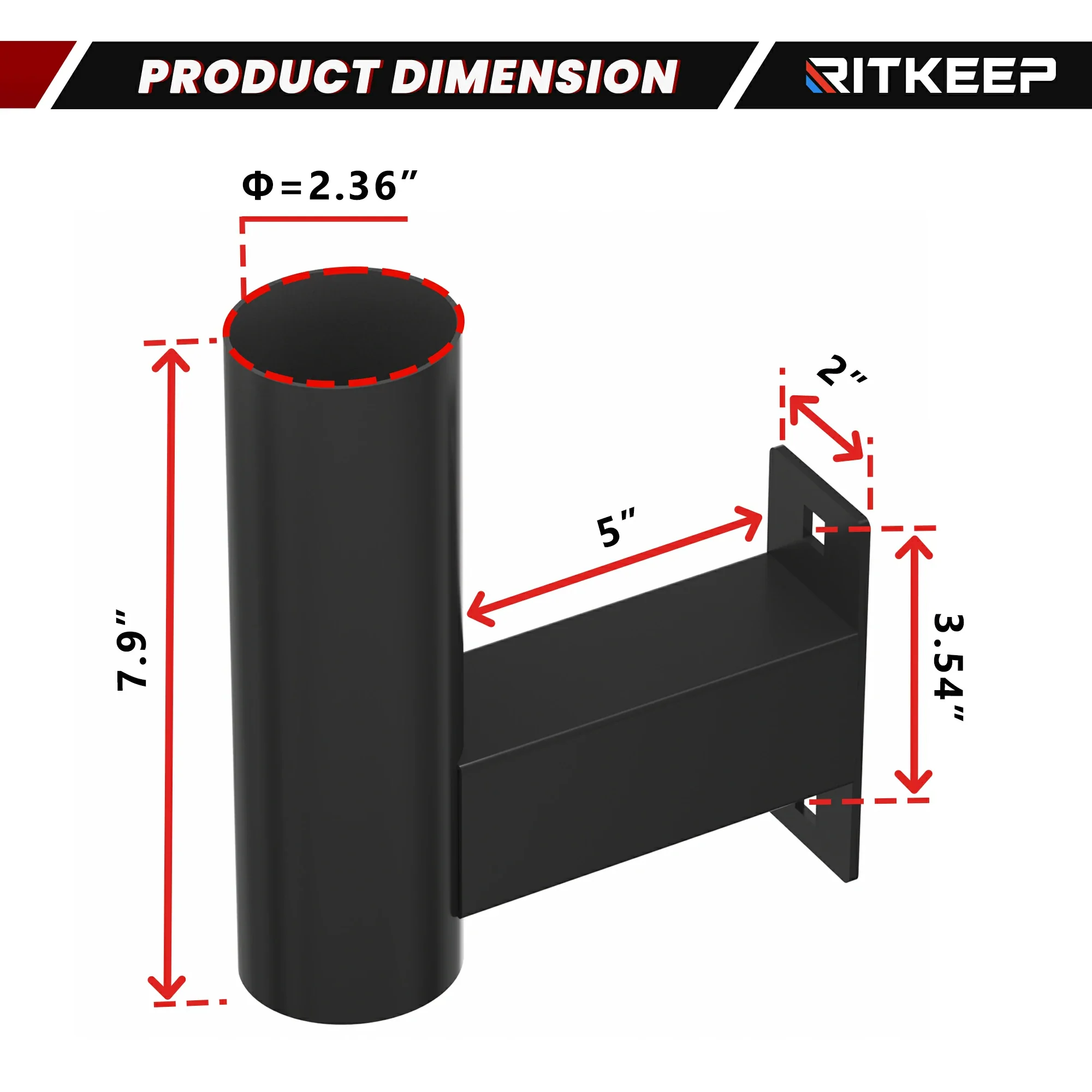 RitKeep Heavy-Duty Mounted Vertical Barbell Holder Attachment - Image 4