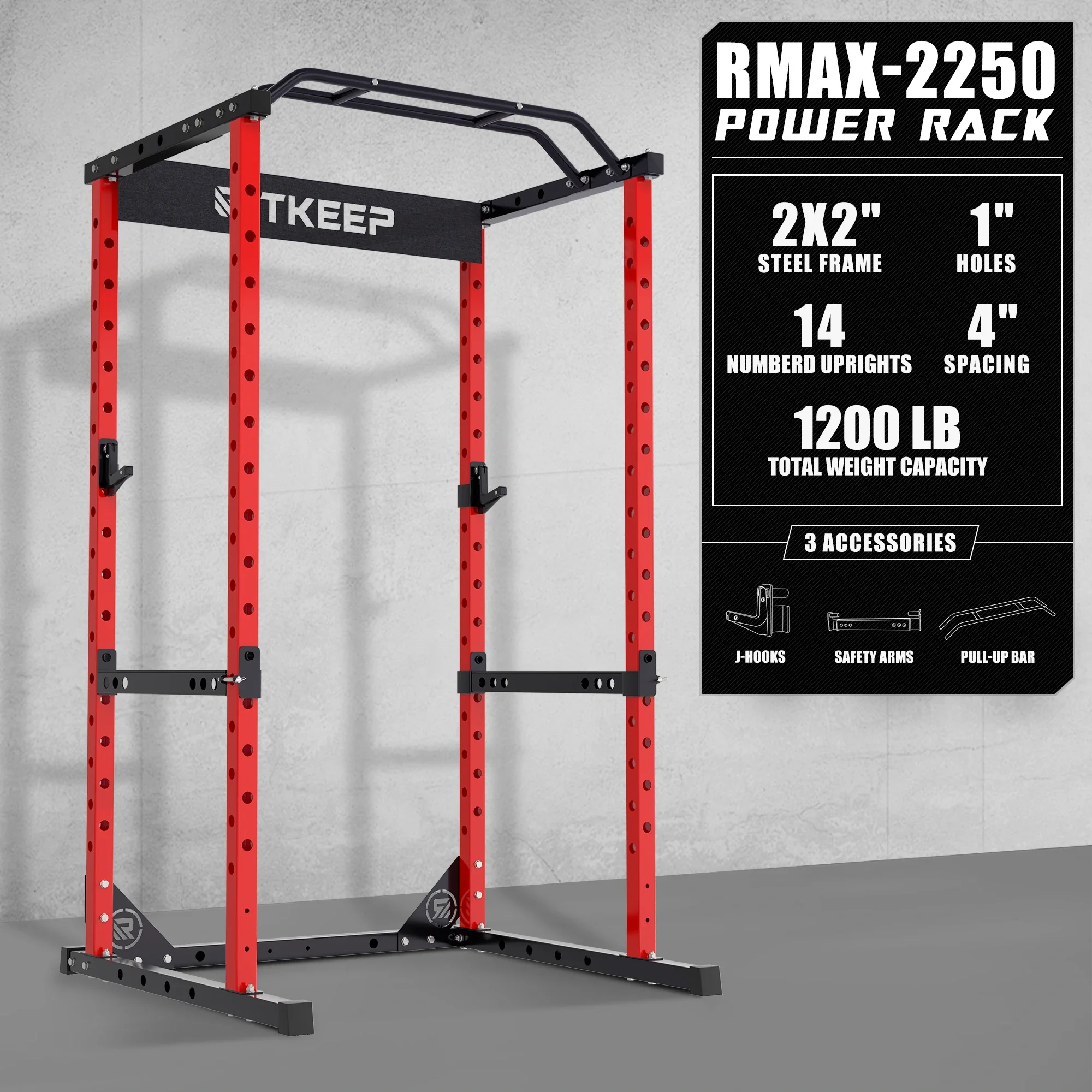 RMAX-2250 Home Gym Squat Power Rack - Image 17