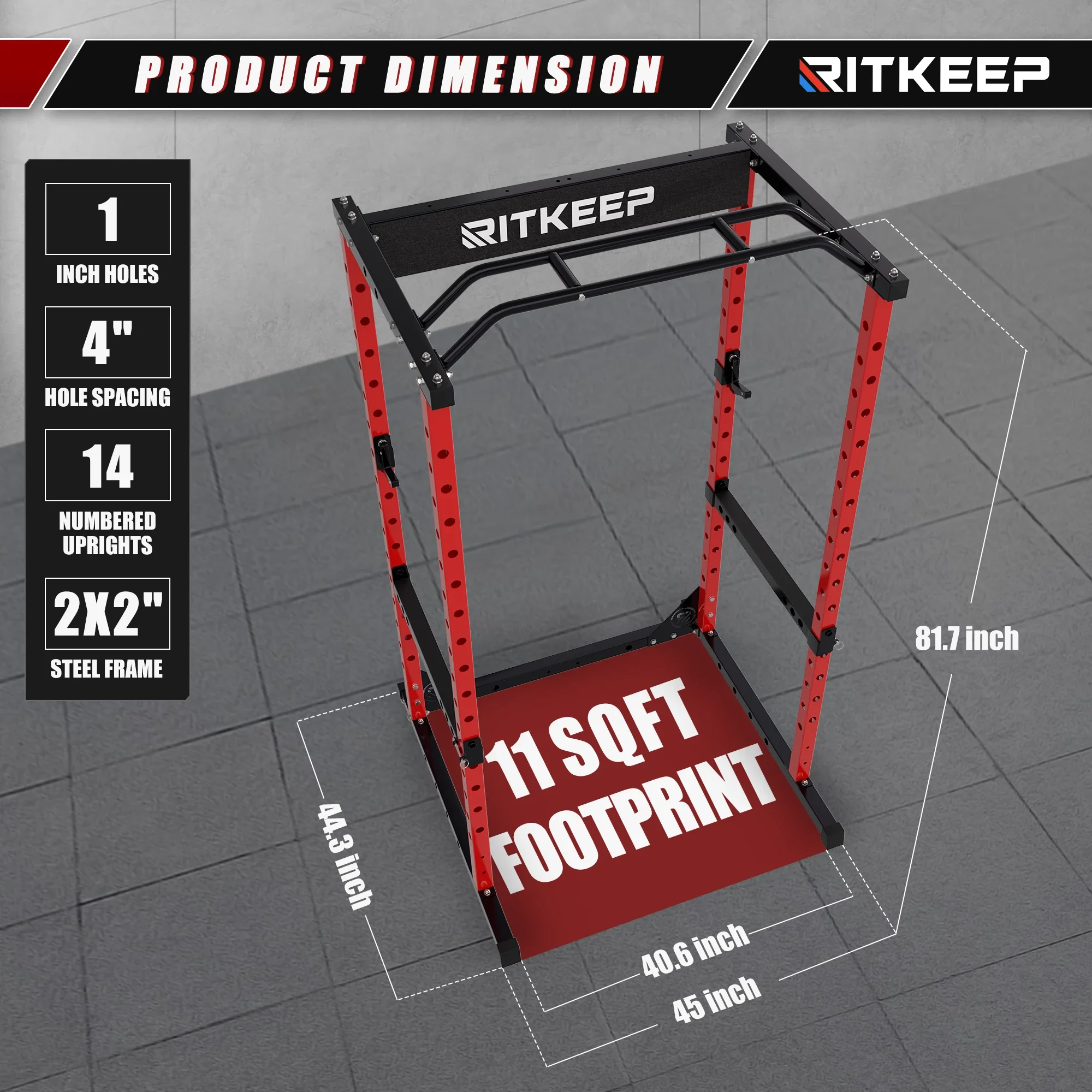 RMAX-2250 Home Gym Squat Power Rack - Image 19