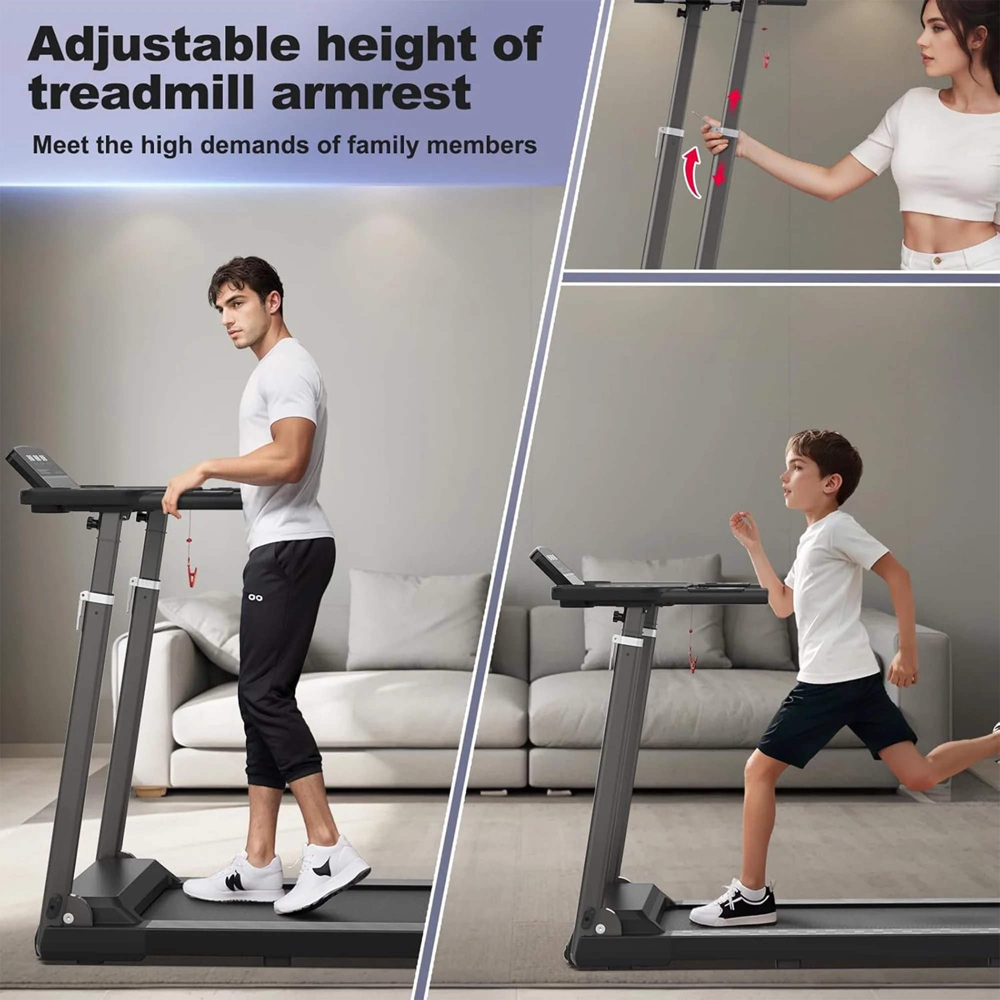 RTFX-1000 Adjustable Height Foldable Treadmill with Desk - Image 4
