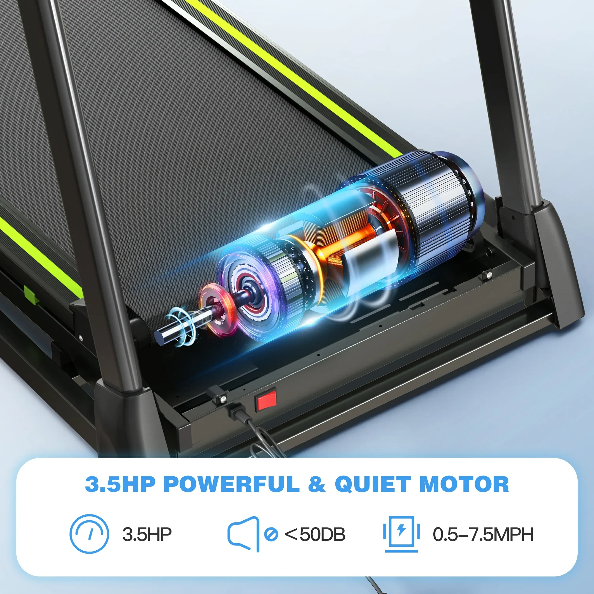 RTMX-1550 Shock-Absorbing Foldable LED Treadmill - Image 4