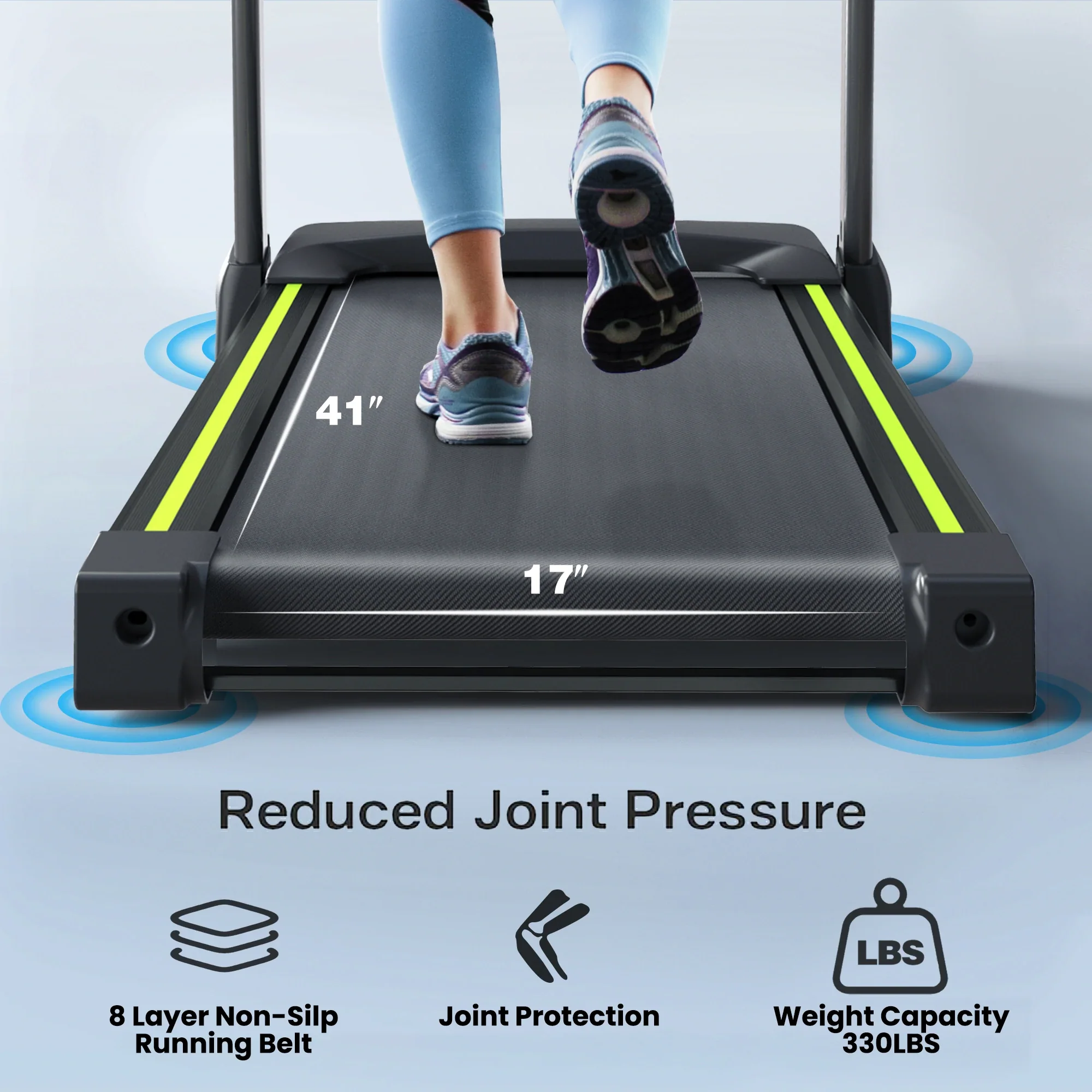 RTMX-1550 Shock-Absorbing Foldable LED Treadmill - Image 6