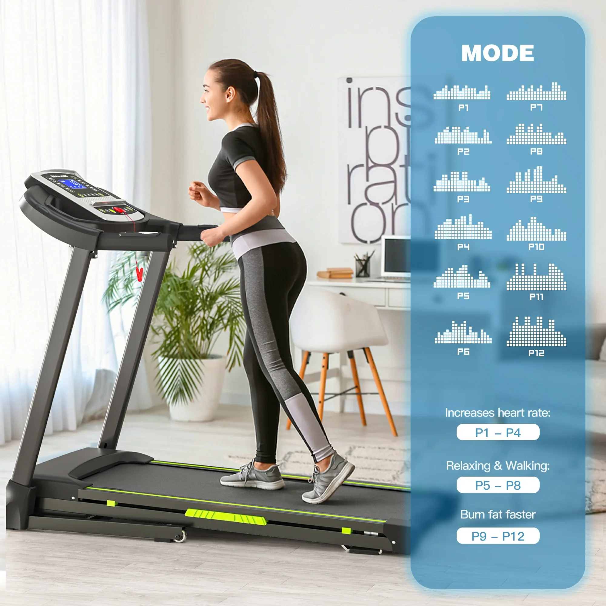 RTMX-1550 Shock-Absorbing Foldable LED Treadmill - Image 7