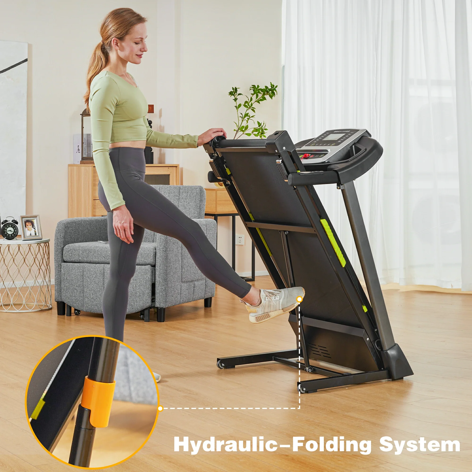 RTMX-1550 Shock-Absorbing Foldable LED Treadmill - Image 8