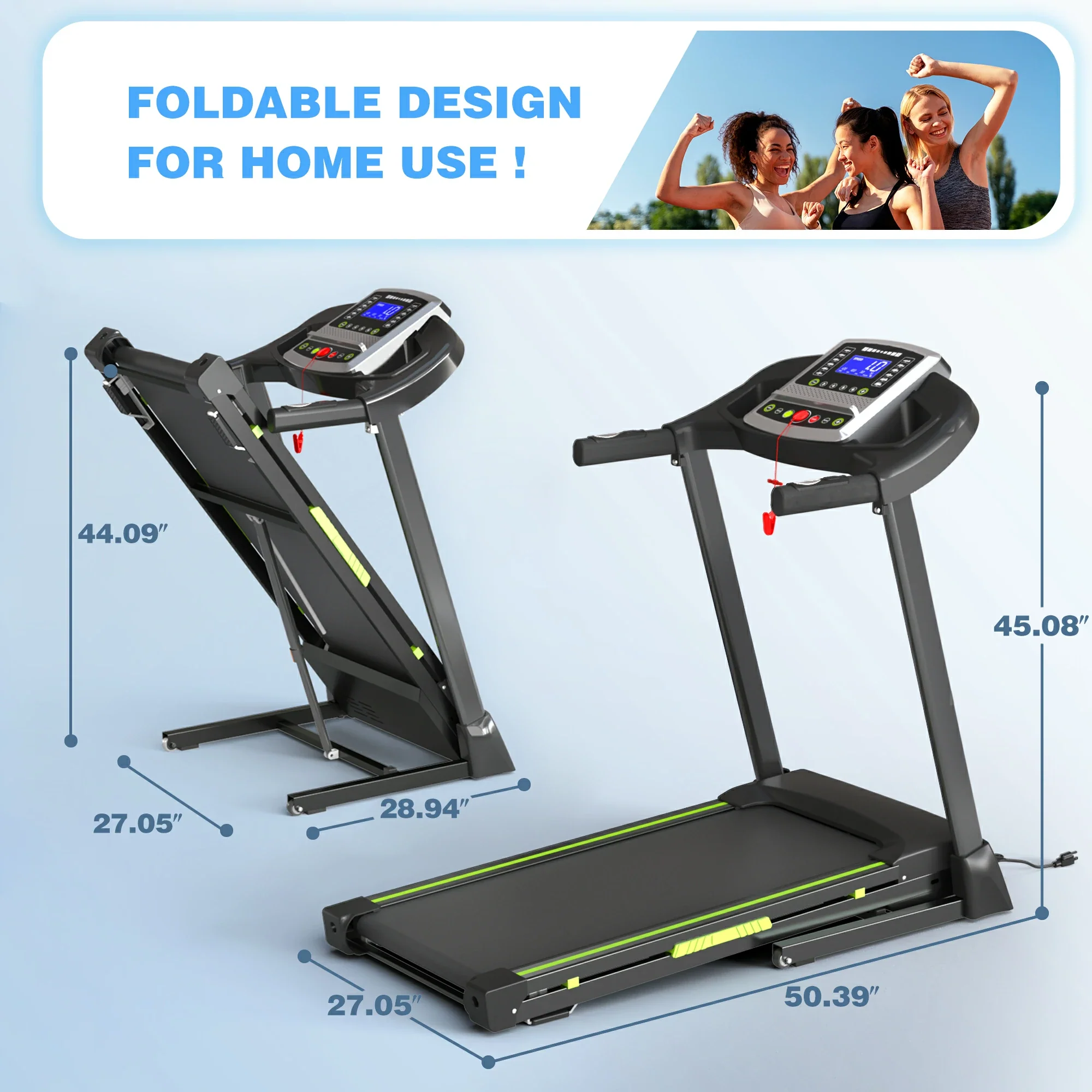RTMX-1550 Shock-Absorbing Foldable LED Treadmill - Image 9