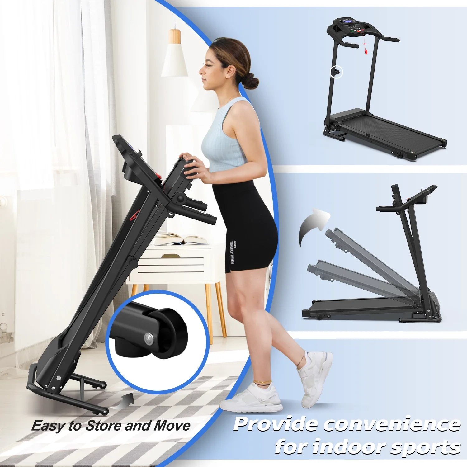 RTMX 850 Brushless Motor Quiet Foldable Treadmill - Image 6