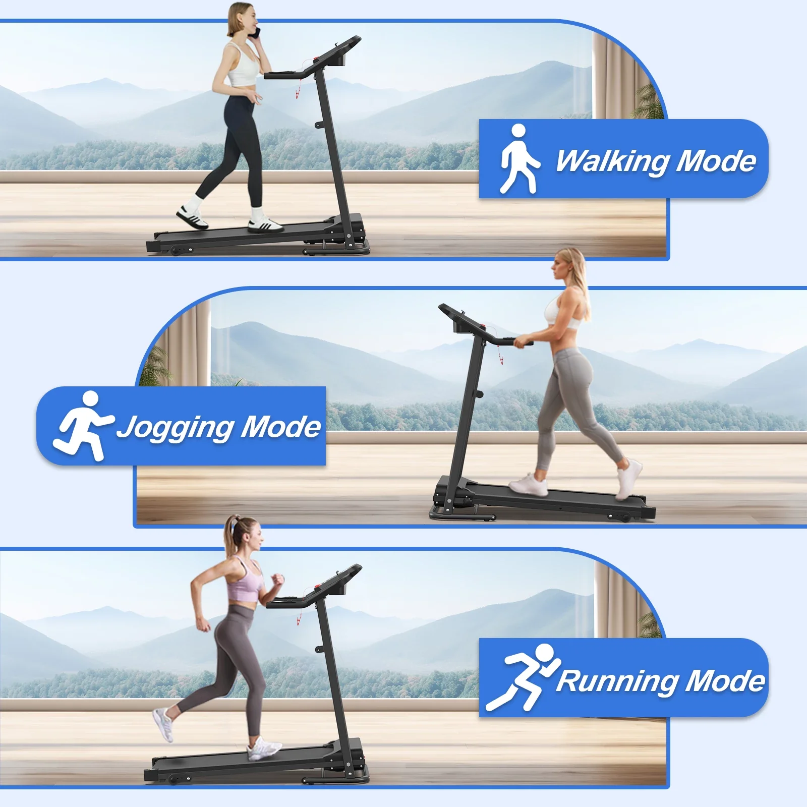 RTMX 850 Brushless Motor Quiet Foldable Treadmill - Image 8