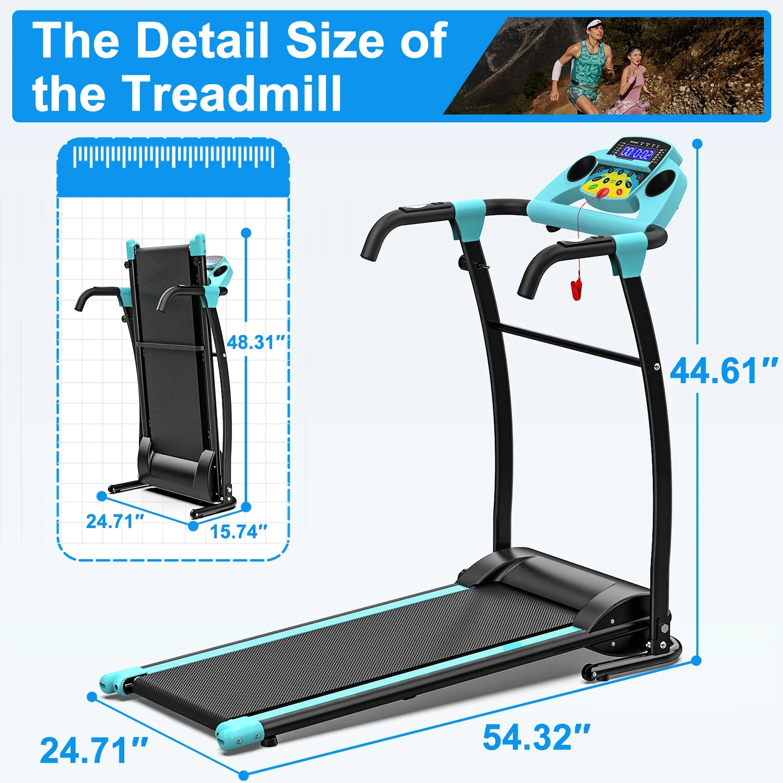 RTMX-950 2.5HP Foldable Treadmill with 5-Layer Belt - Image 10