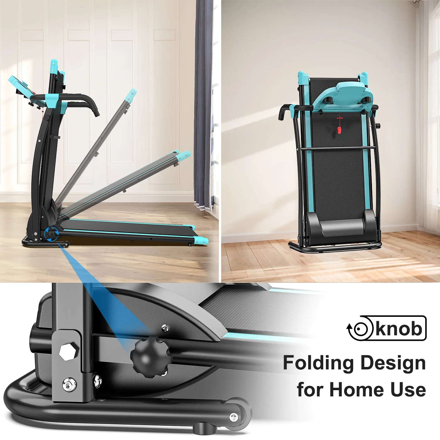 RTMX-950 2.5HP Foldable Treadmill with 5-Layer Belt - Image 9