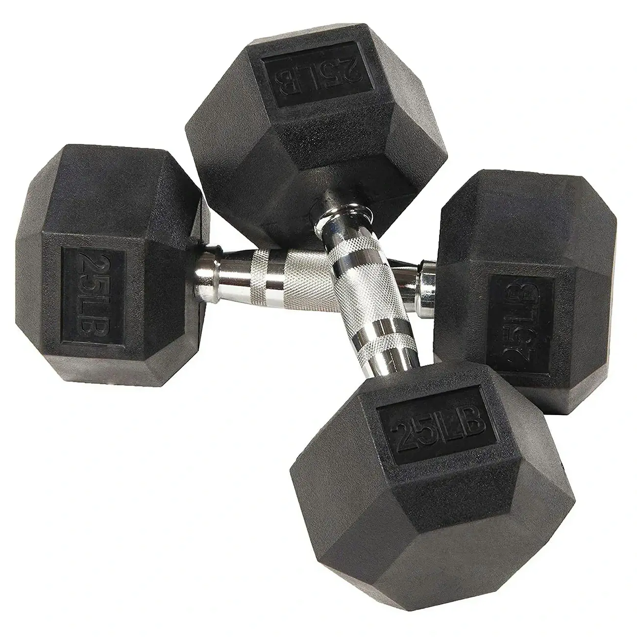 Six-sided Rubber Coated Hex Dumbbell Sets - Image 18