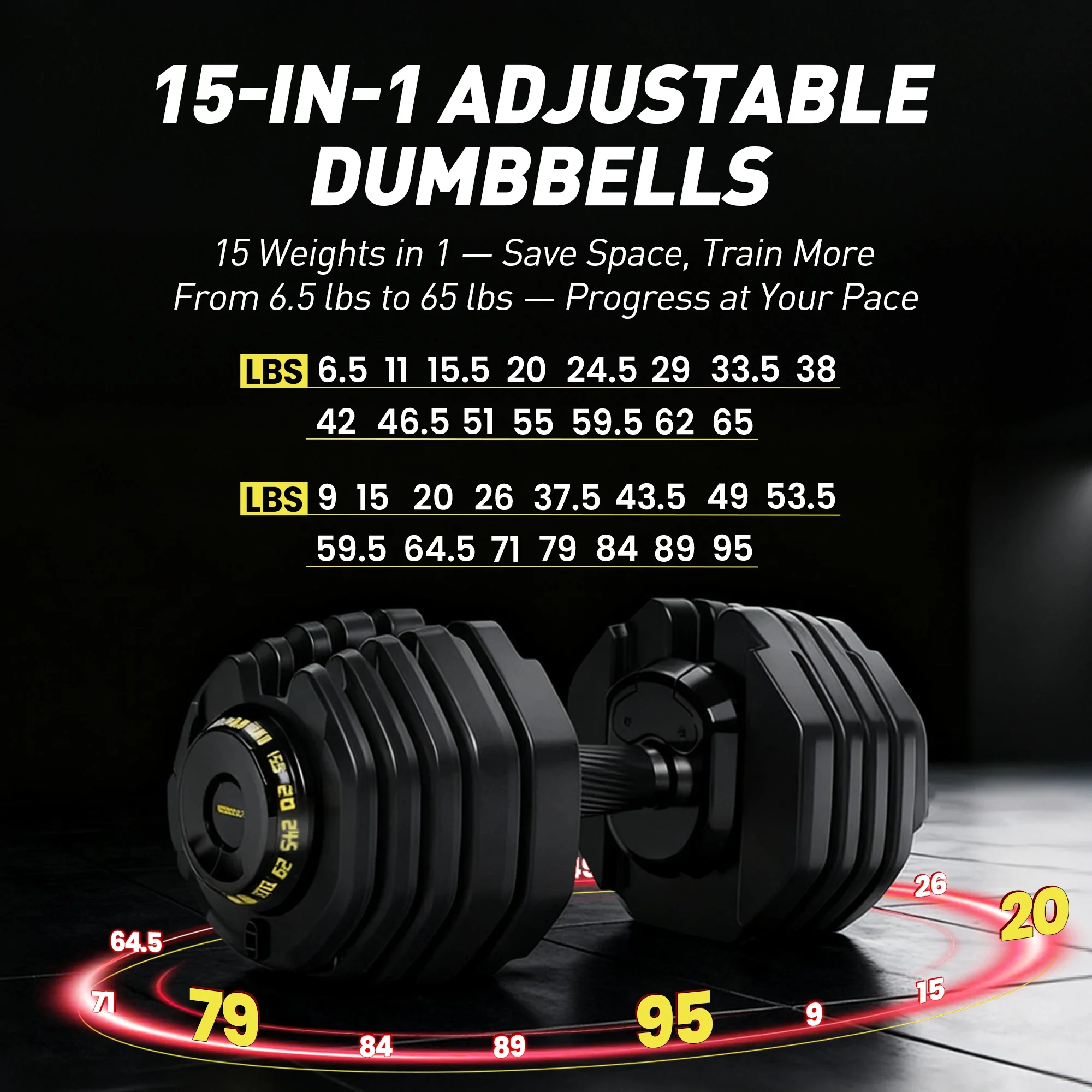 RitKeep All-In-One Adjustable Dumbbells (Pair) - Image 6