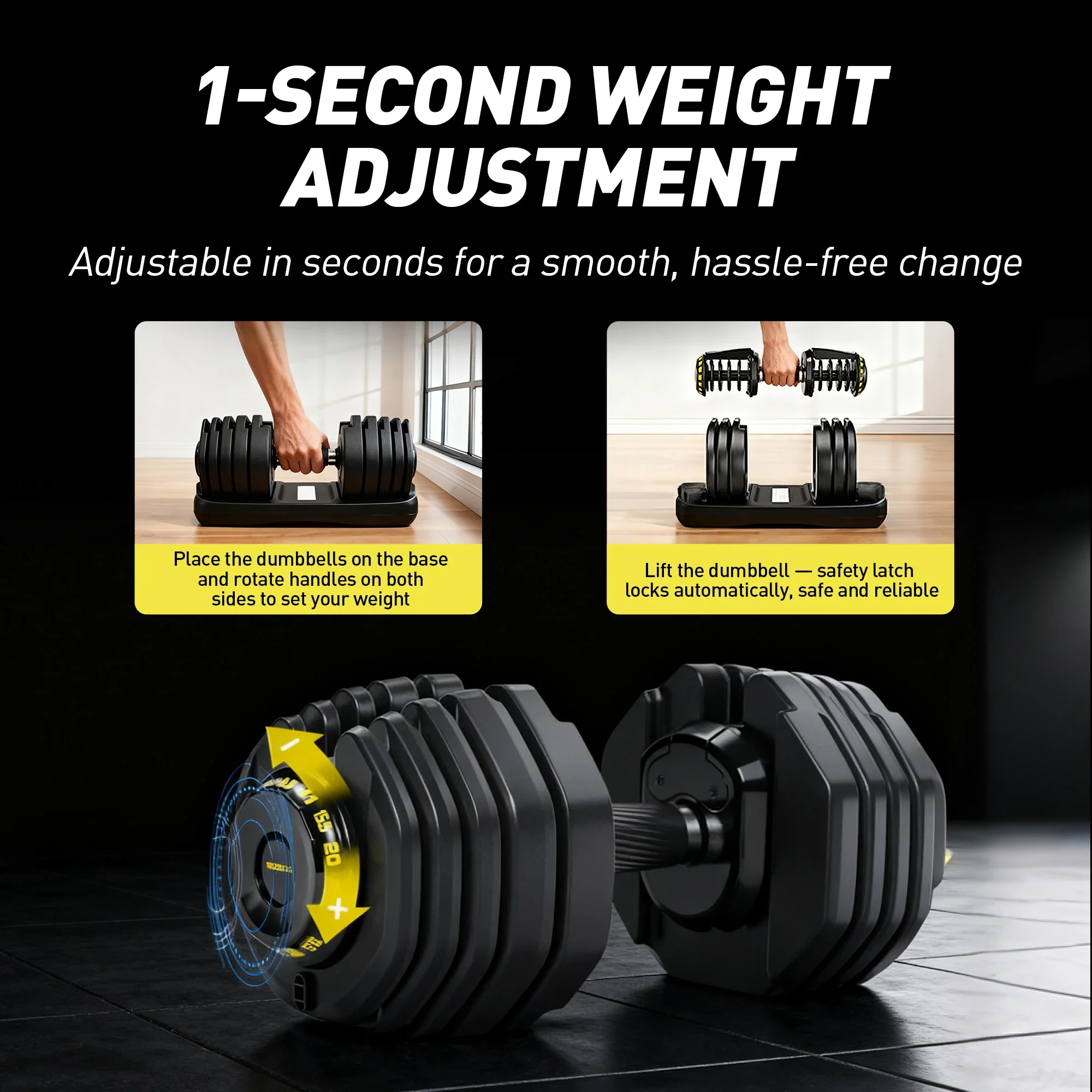 RitKeep All-In-One Adjustable Dumbbells (Pair) - Image 7
